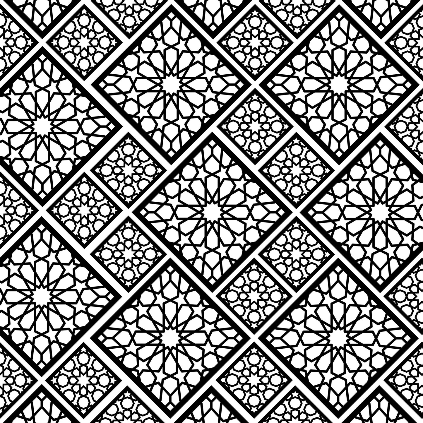 aisoi Bikini Bottom Modern Mosaic Black and White