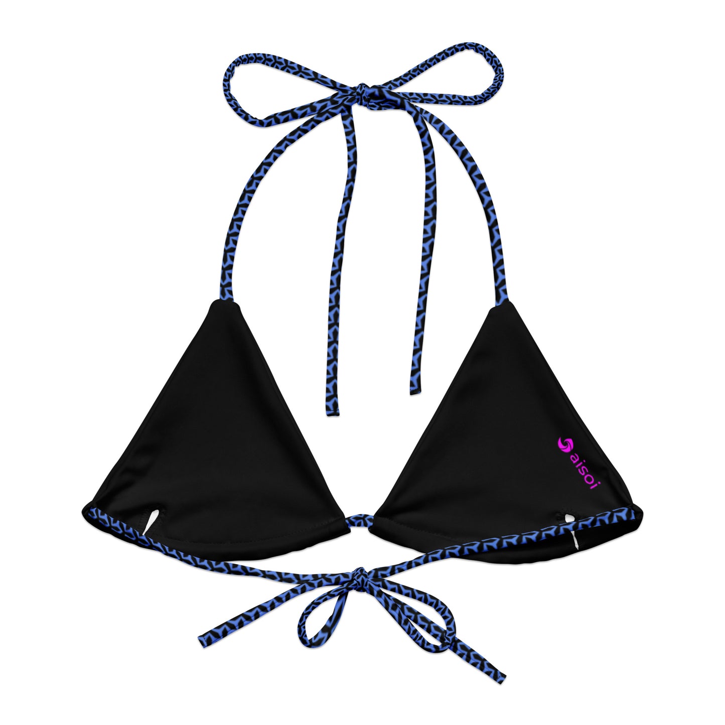 aisoi String Bikini Top | Propeller Blue - back view