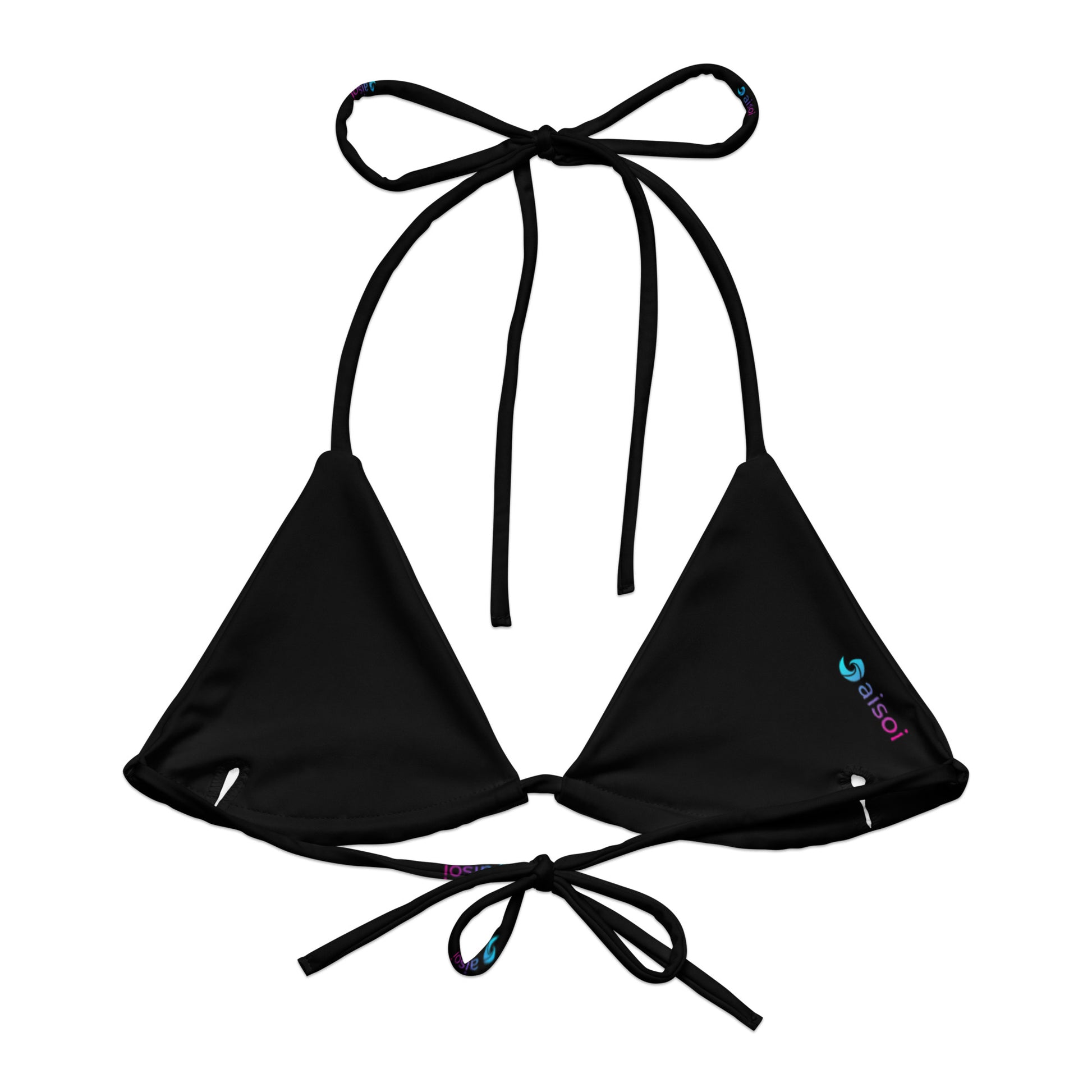 String Bikini Top | True Black by aisoi Swimwear & Beachwear