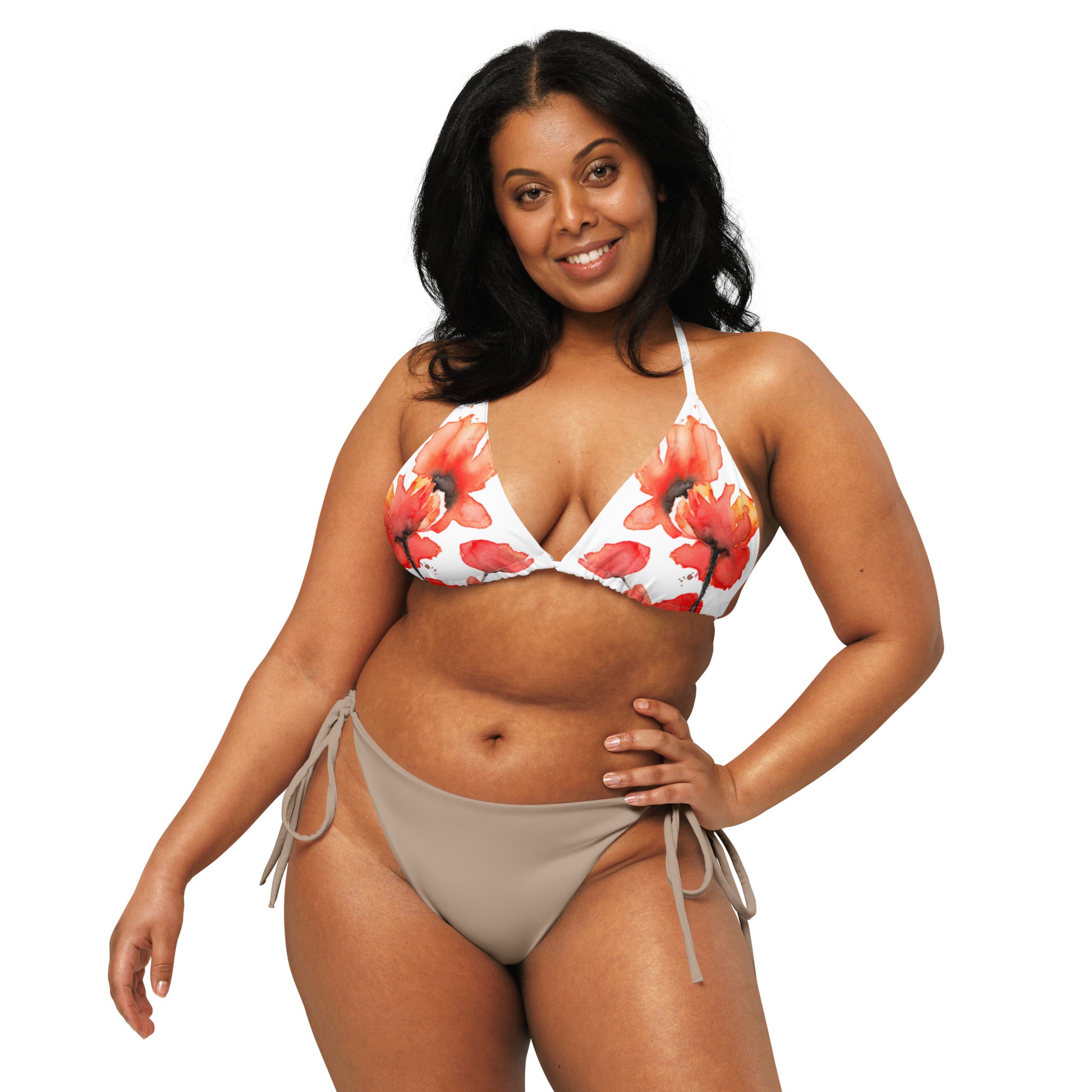 aisoi bikini top Red Poppies