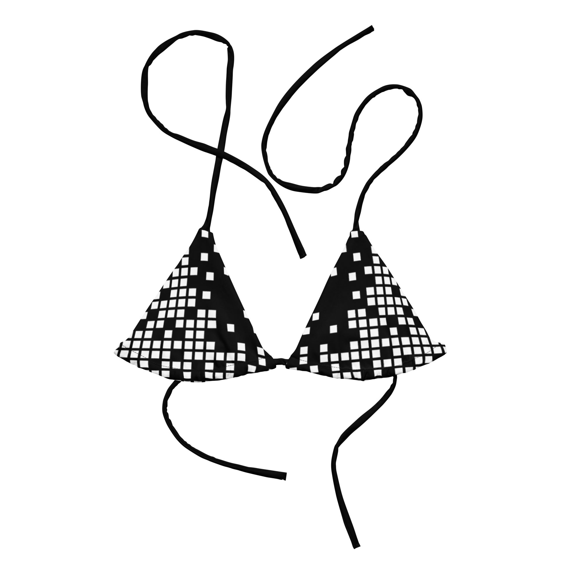 aisoi Bikini Top Pixel Party Black & White