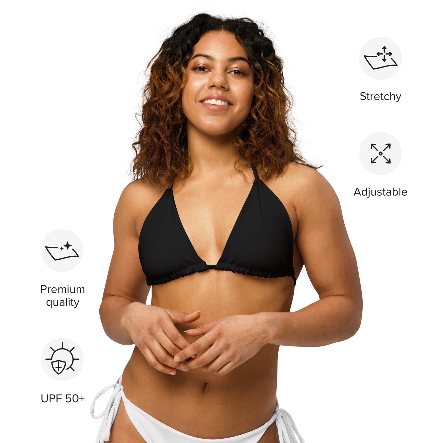 String Bikini Top | True Black by aisoi Swimwear & Beachwear