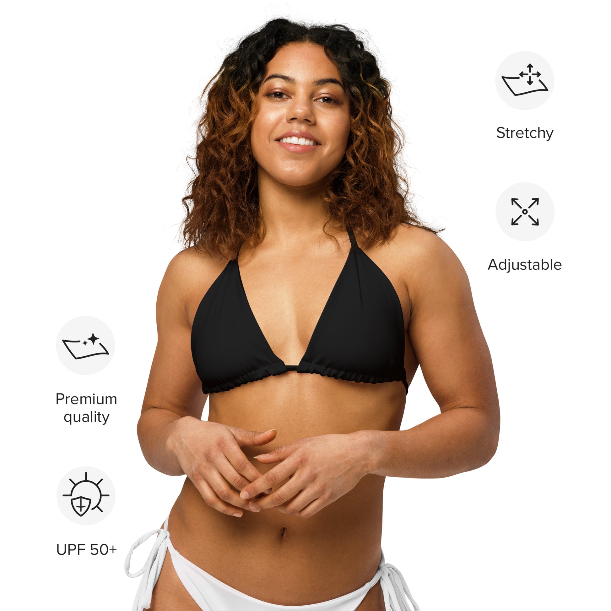 String Bikini Top | True Black by aisoi Swimwear & Beachwear