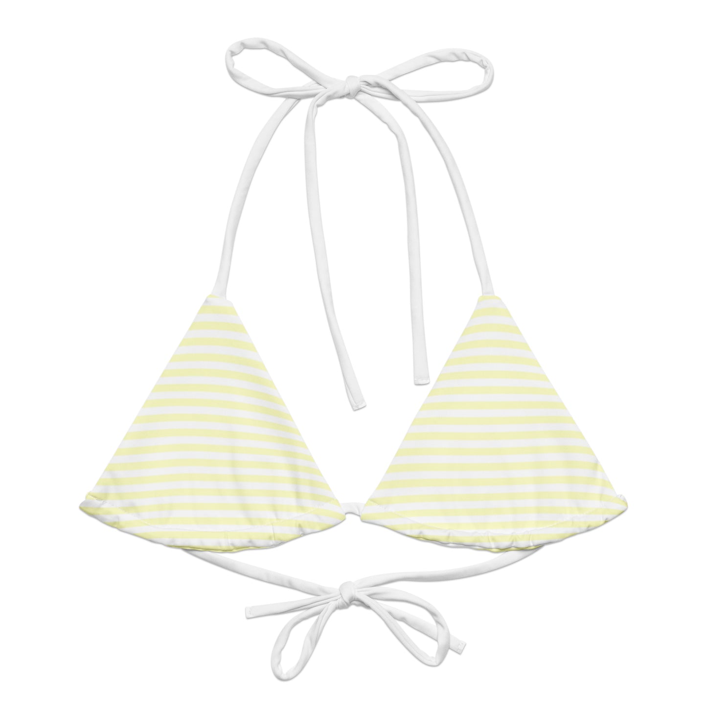 String Bikini Top | Pastel Lemon - Stripes by aisoi Swimwear & Beachwear