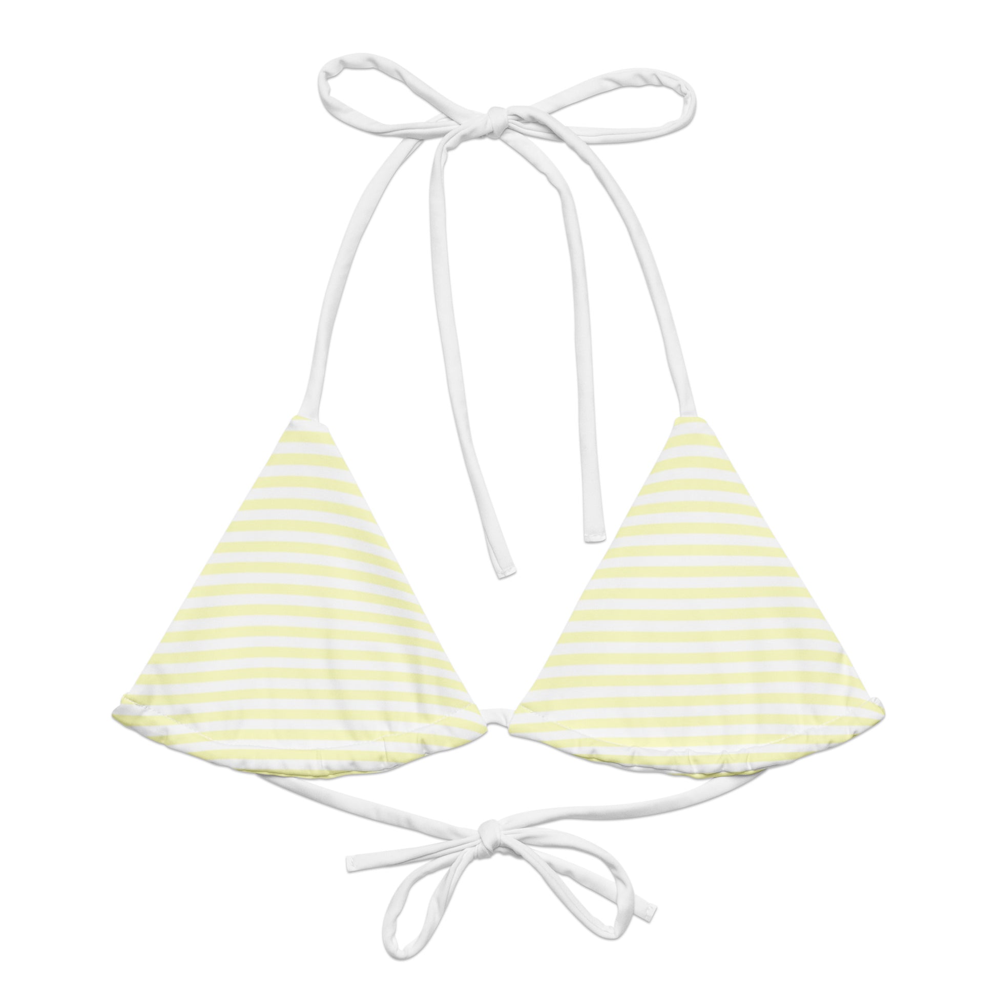 String Bikini Top | Pastel Lemon - Stripes by aisoi Swimwear & Beachwear