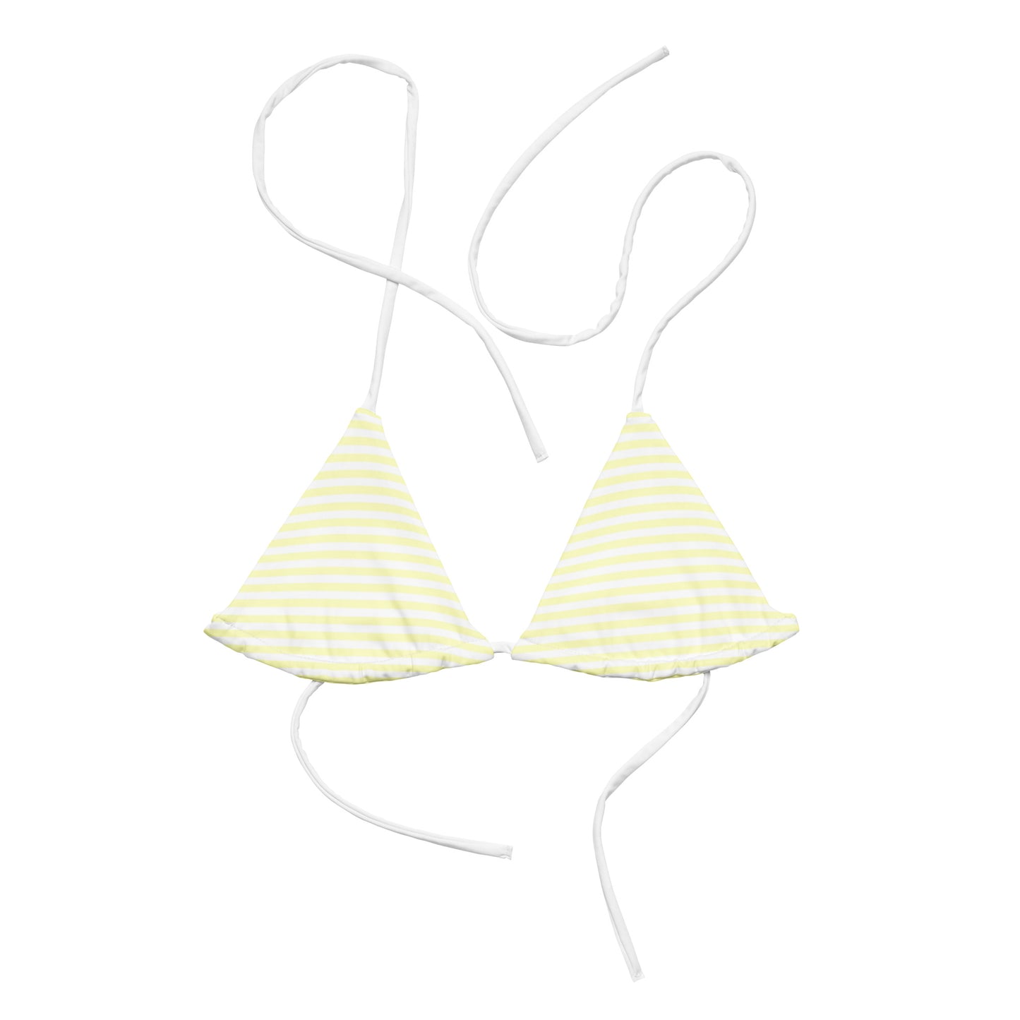 String Bikini Top | Pastel Lemon - Stripes by aisoi Swimwear & Beachwear