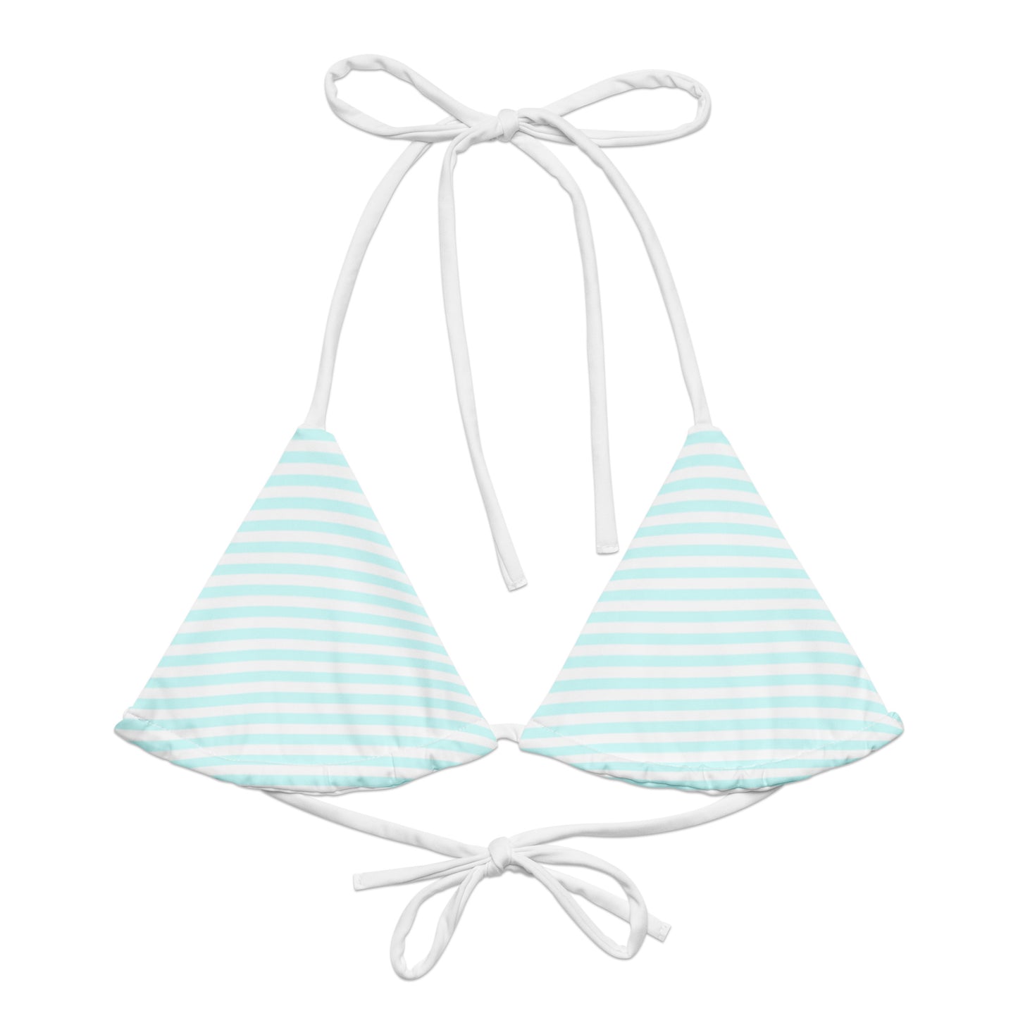 String Bikini Top | Pastel Aqua - Stripes by aisoi Swimwear & Beachwear