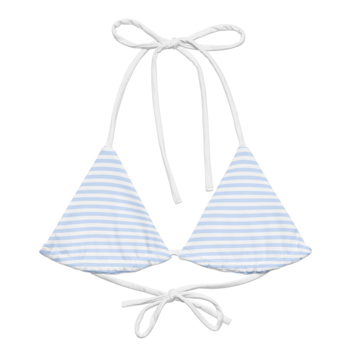 String Bikini Top | Pastel Cornflower - Stripes by aisoi Swimwear & Beachwear