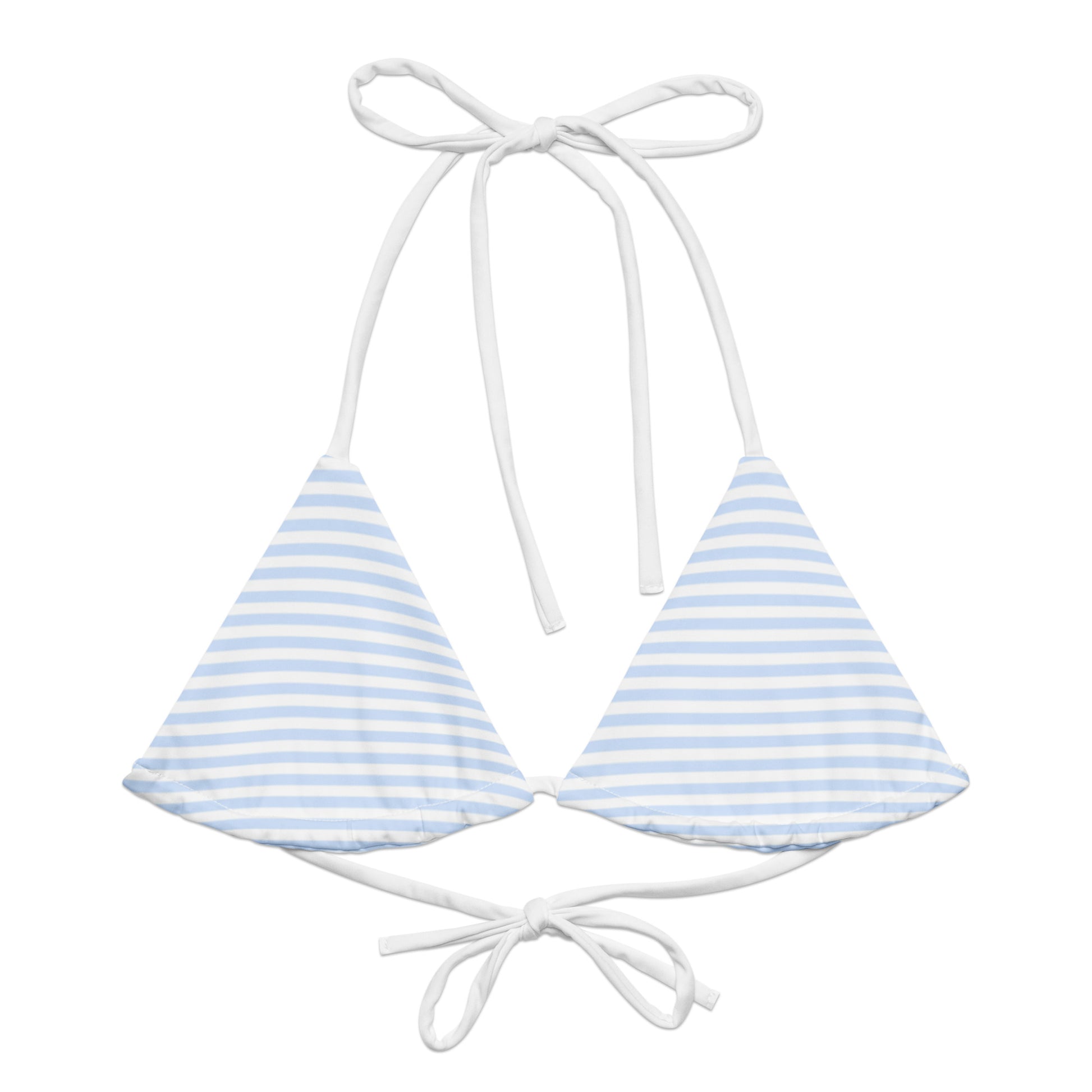 String Bikini Top | Pastel Cornflower - Stripes by aisoi Swimwear & Beachwear
