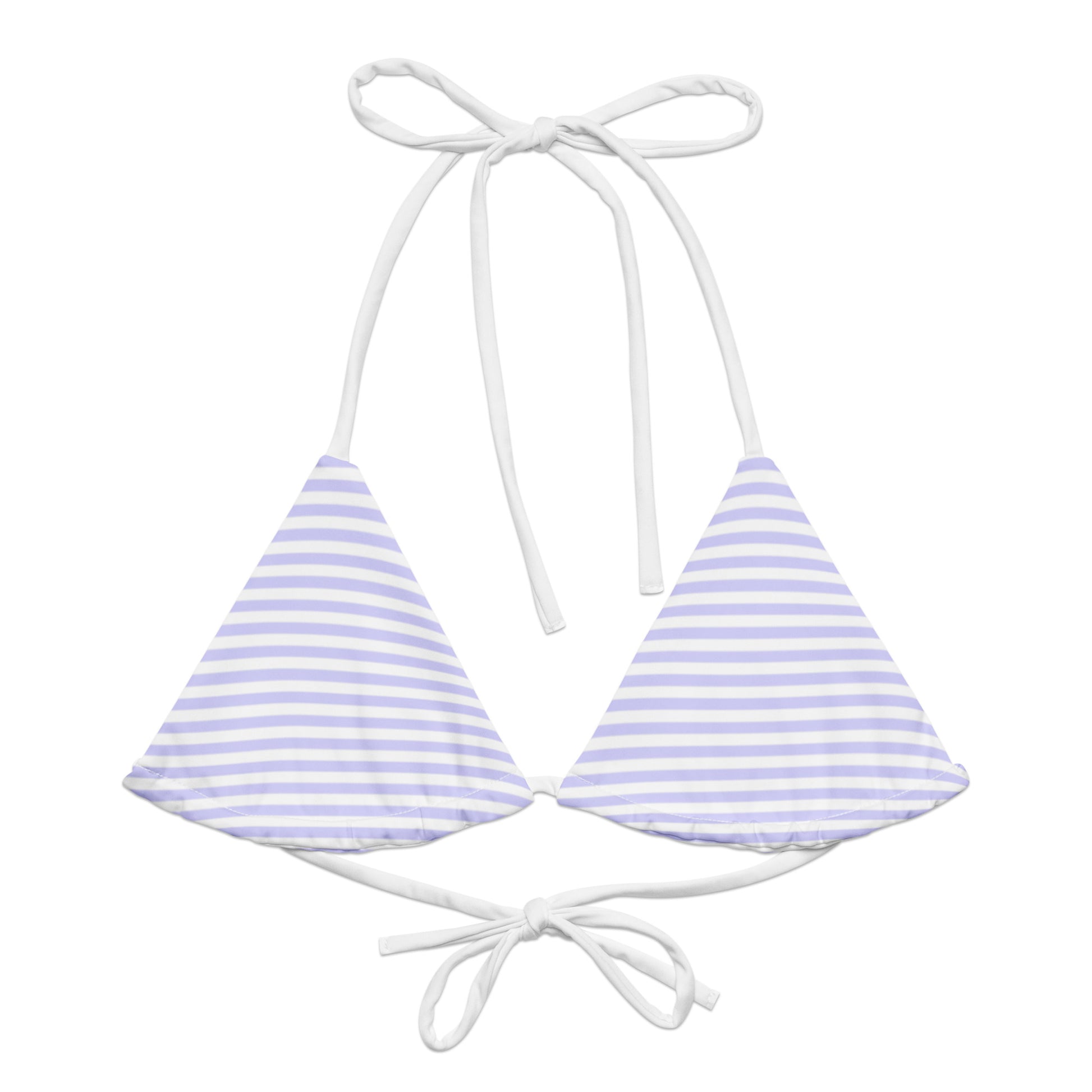 String Bikini Top | Pastel Lavender - Stripes by aisoi Swimwear & Beachwear