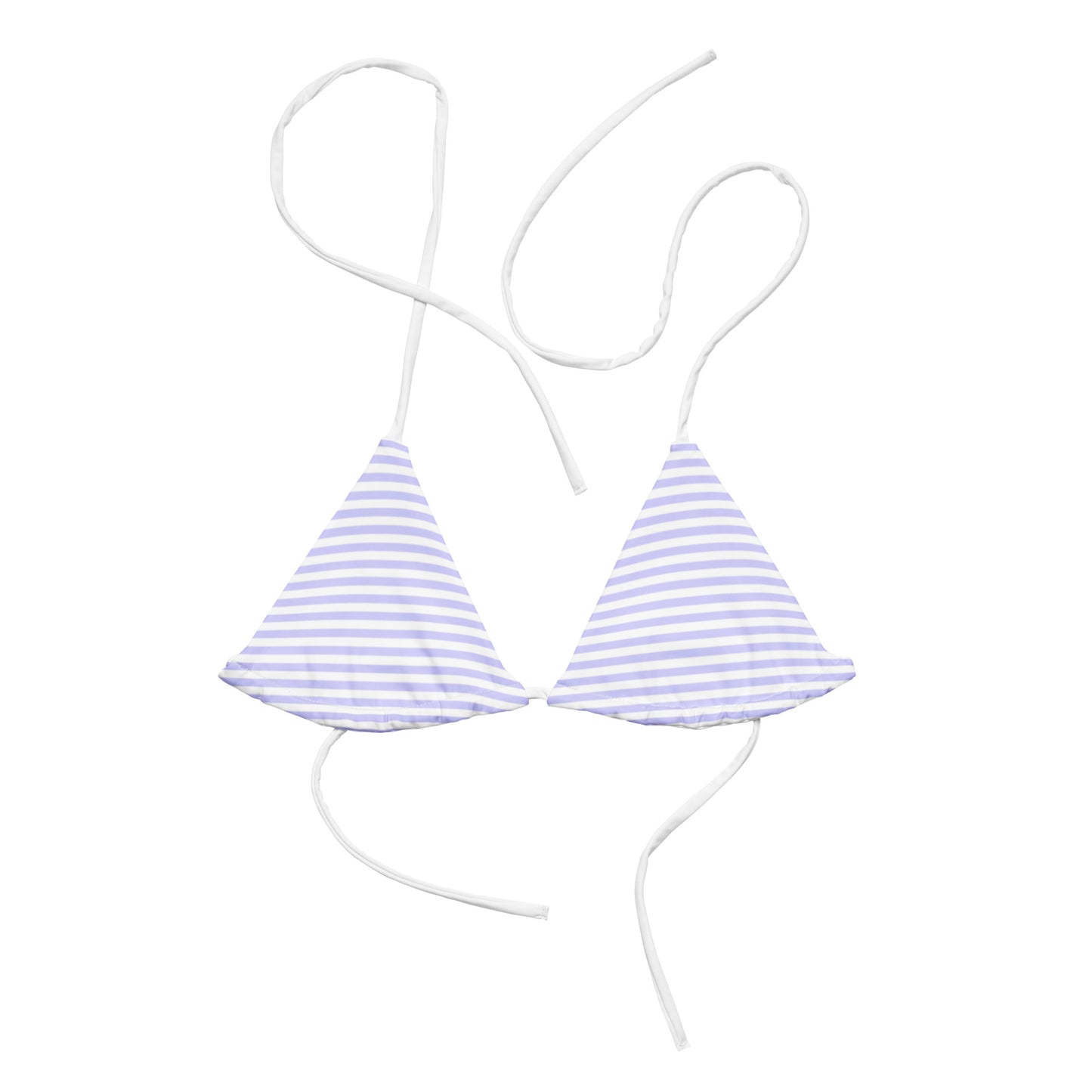 String Bikini Top | Pastel Lavender - Stripes by aisoi Swimwear & Beachwear