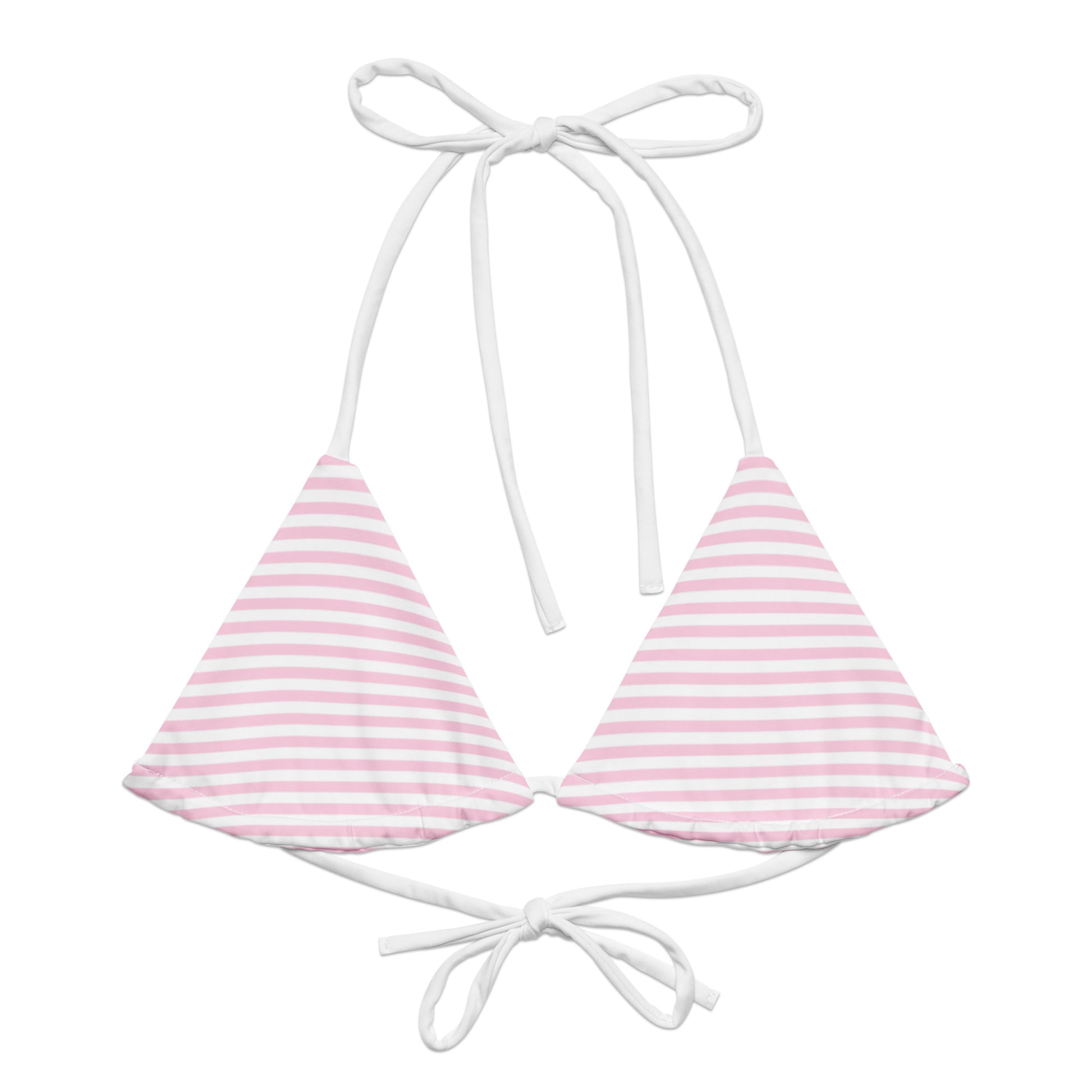 String Bikini Top | Pastel Blush - Stripes by aisoi Swimwear & Beachwear