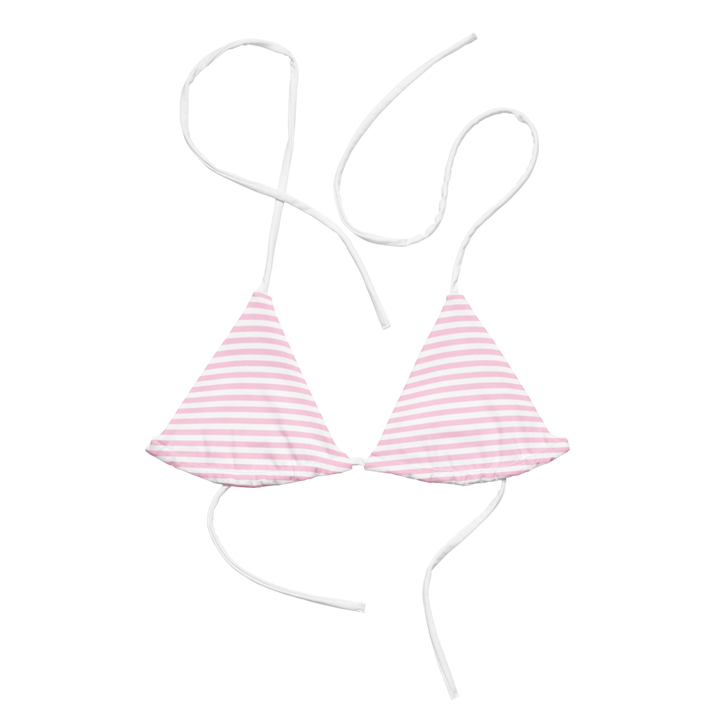 String Bikini Top | Pastel Blush - Stripes by aisoi Swimwear & Beachwear