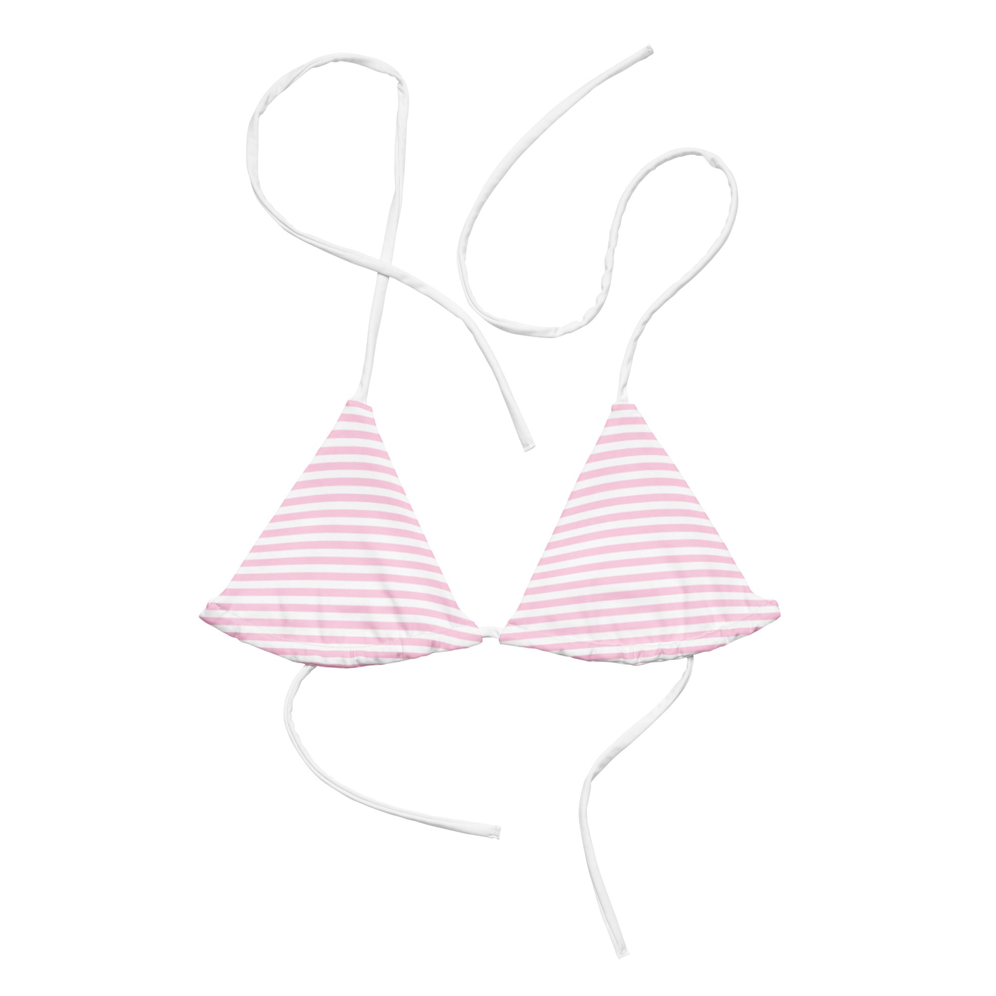 String Bikini Top | Pastel Blush - Stripes by aisoi Swimwear & Beachwear