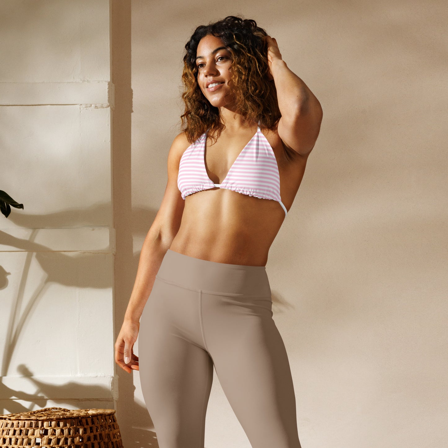 String Bikini Top | Pastel Blush - Stripes by aisoi Swimwear & Beachwear