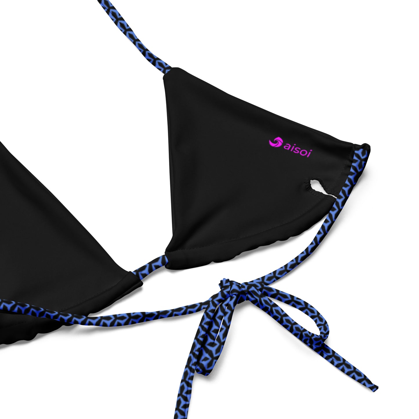 aisoi String Bikini Top | Propeller Blue - back view