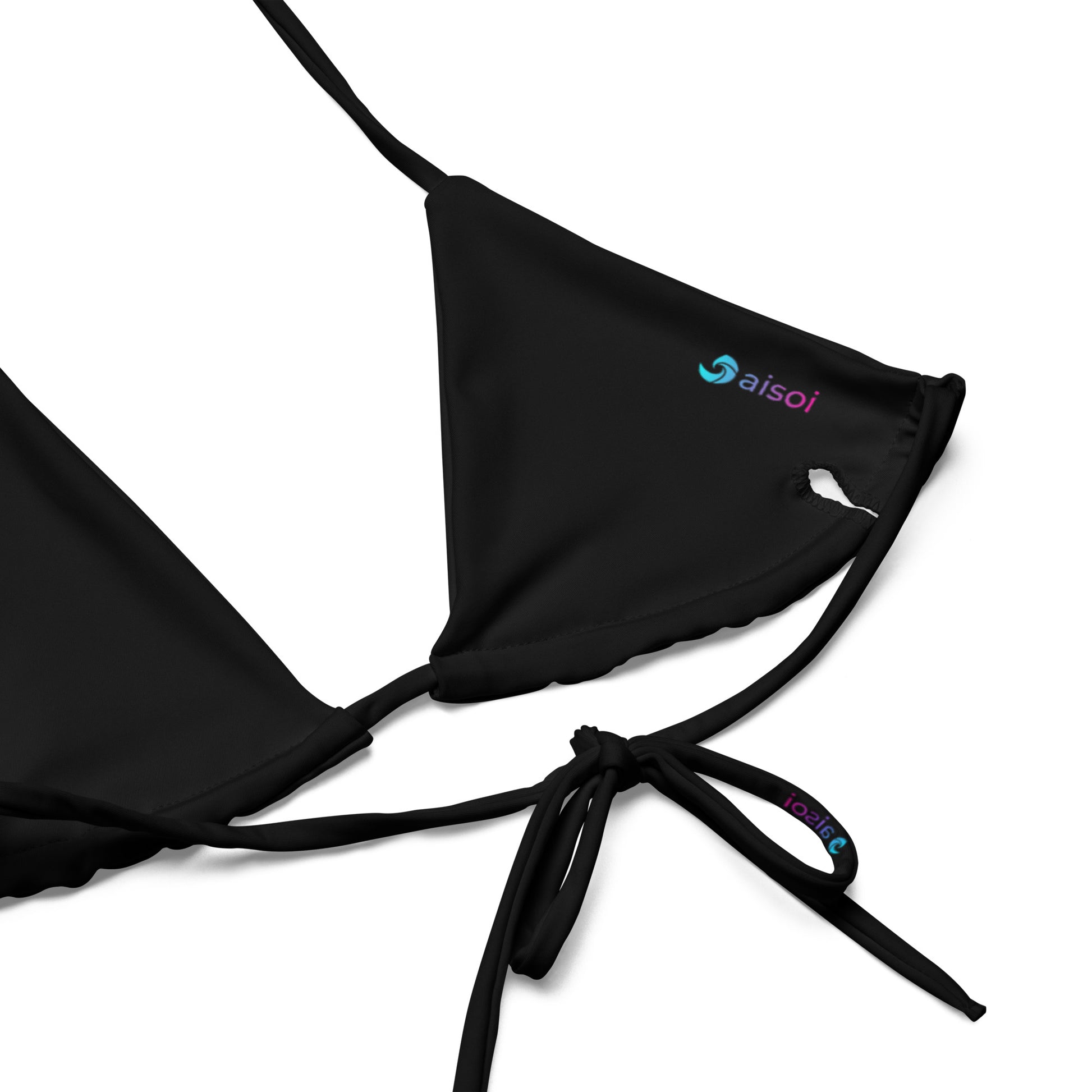 String Bikini Top | True Black by aisoi Swimwear & Beachwear