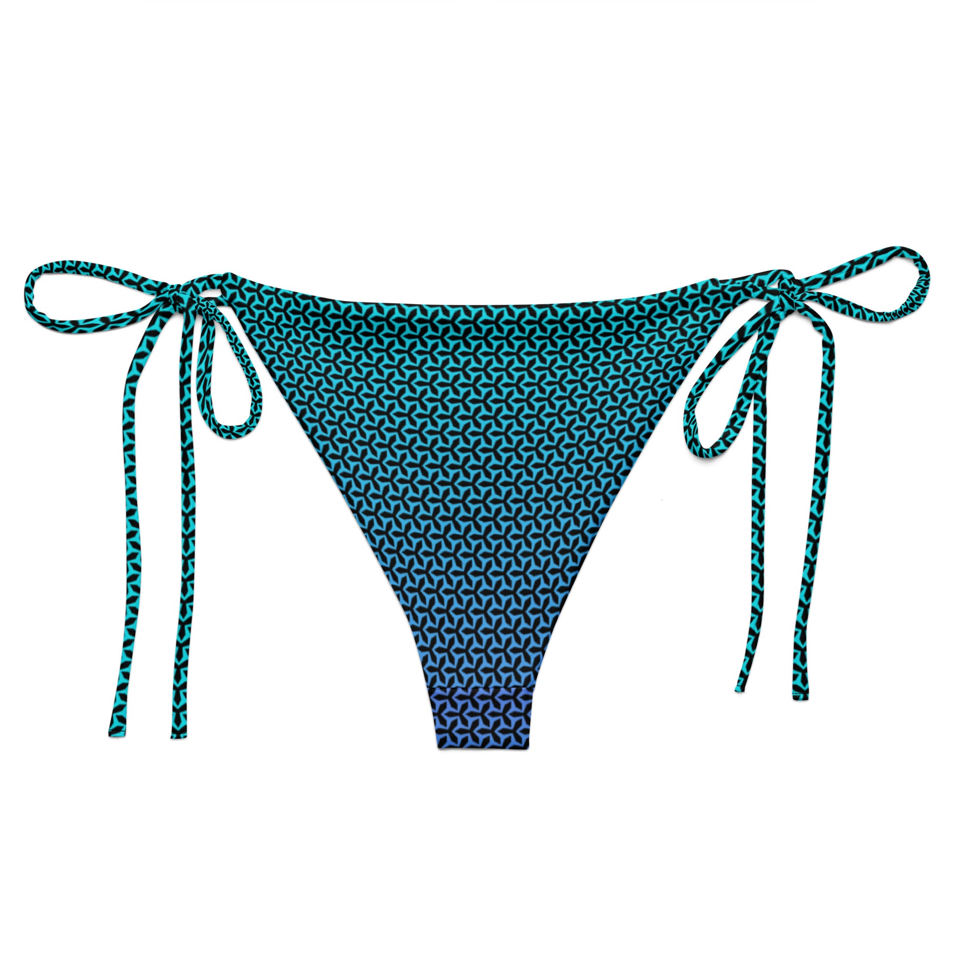 Women's String Bikini Bottom | Propeller Cyan