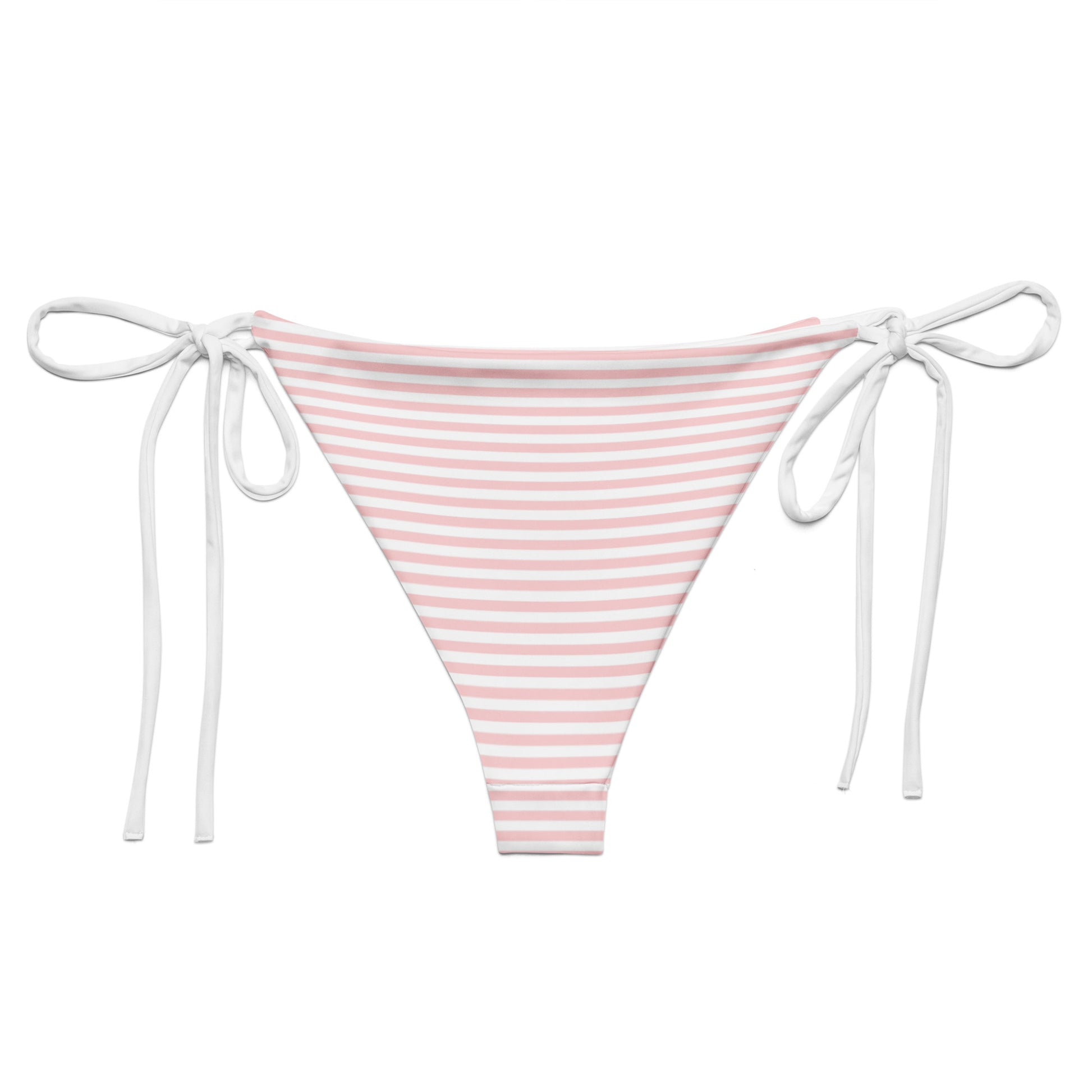 String Bikini Bottom | Pastel Salmon - Stripes by aisoi Swimwear & Beachwear