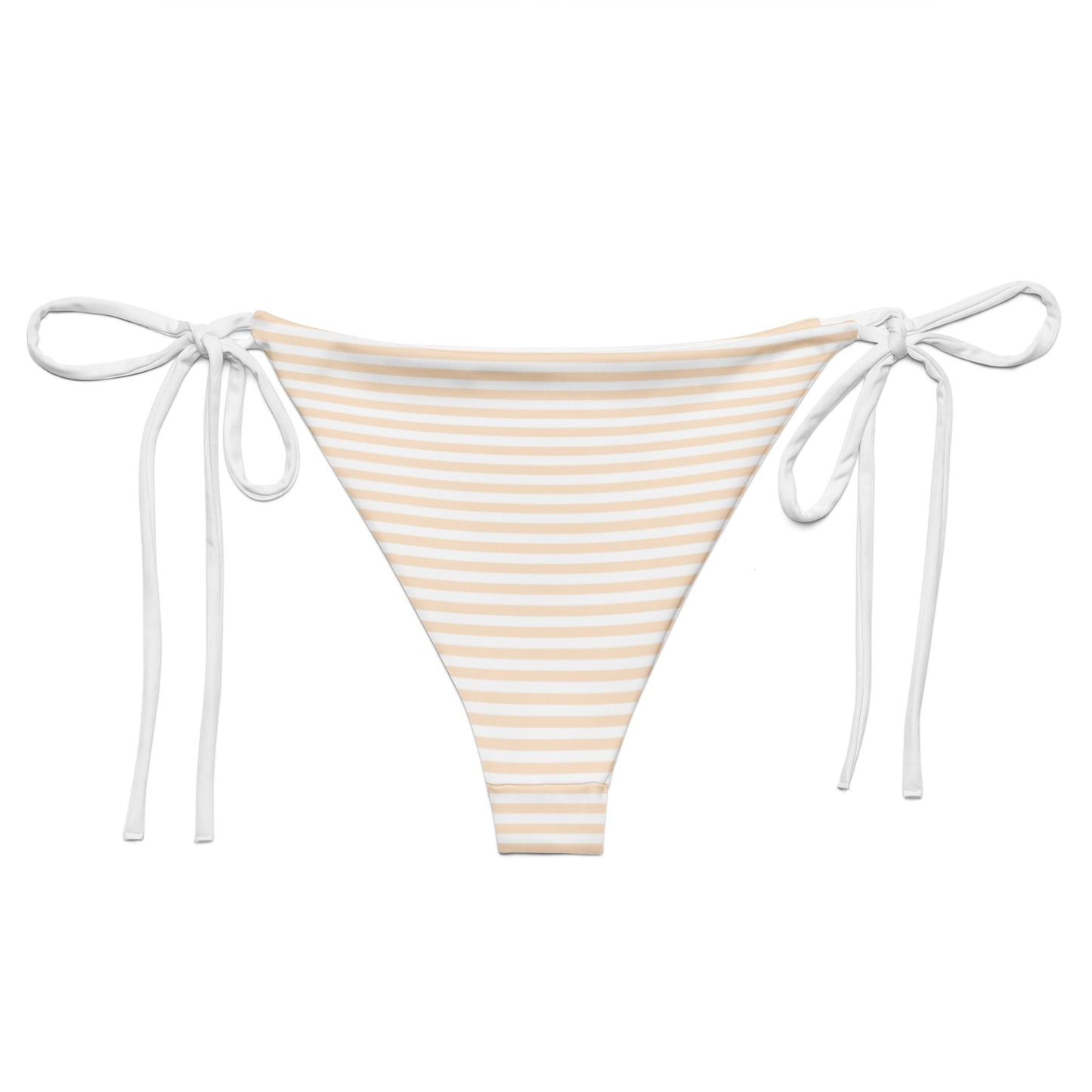 String Bikini Bottom | Pastel Peach - Stripes by aisoi Swimwear & Beachwear
