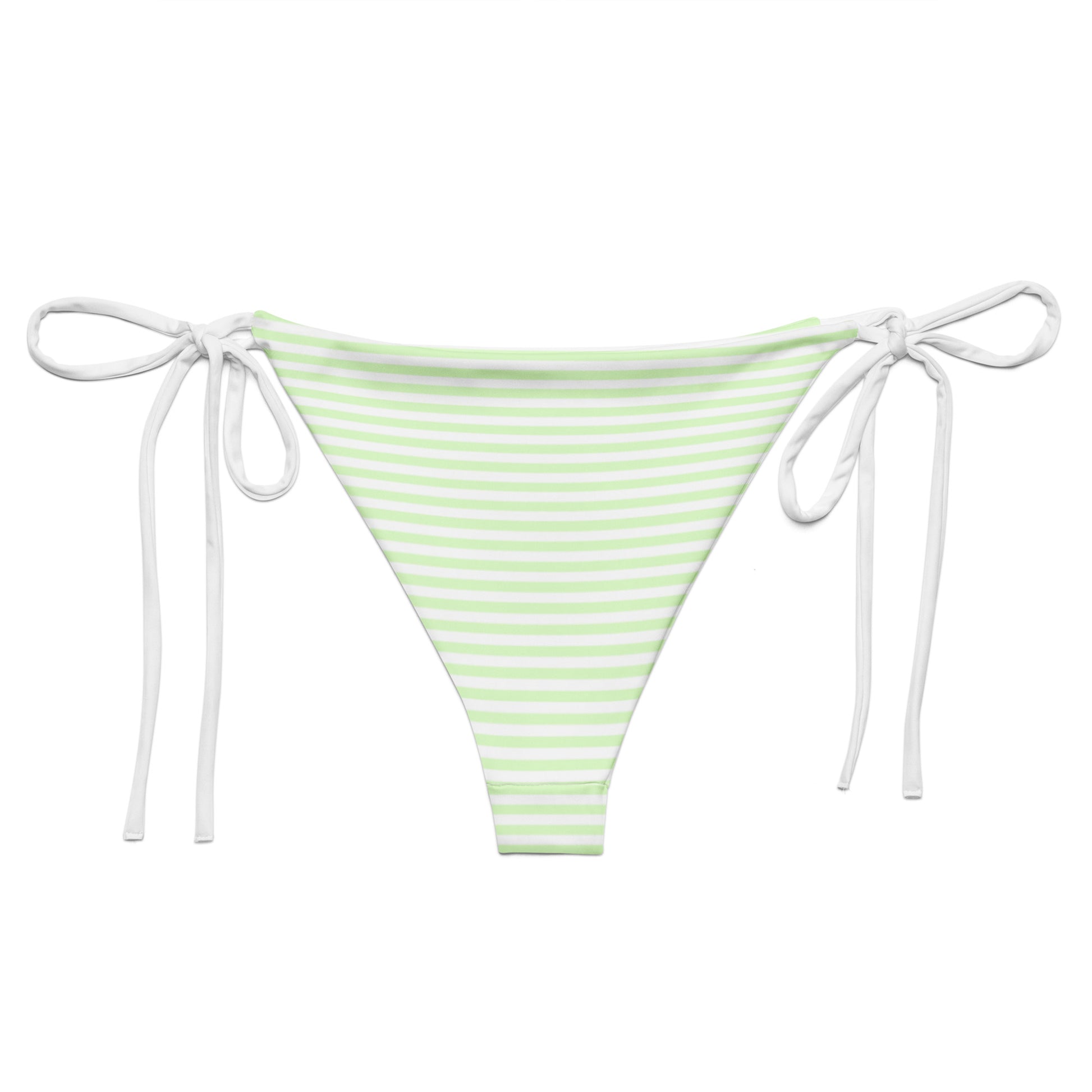 String Bikini Bottom | Pastel Lime - Stripes by aisoi Swimwear & Beachwear