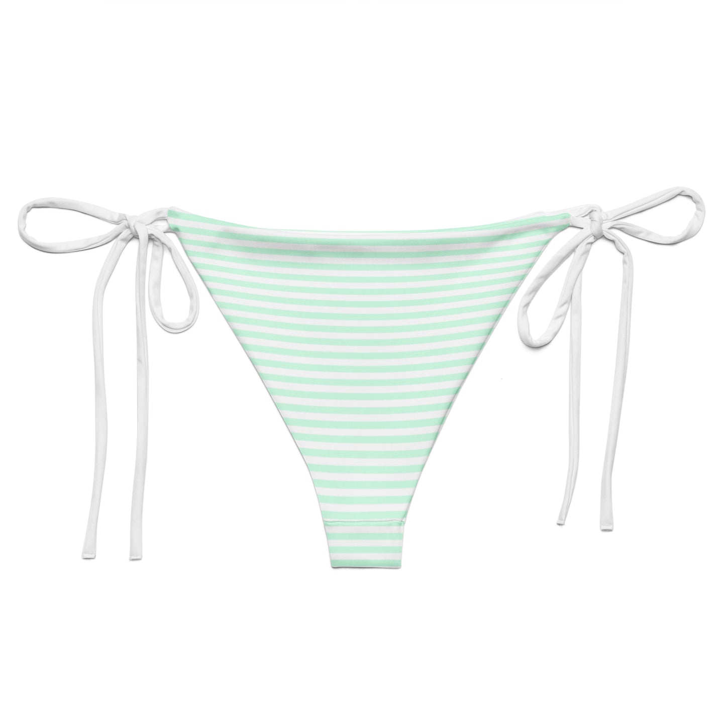 String Bikini Bottom | Pastel Mint - Stripes by aisoi Swimwear & Beachwear