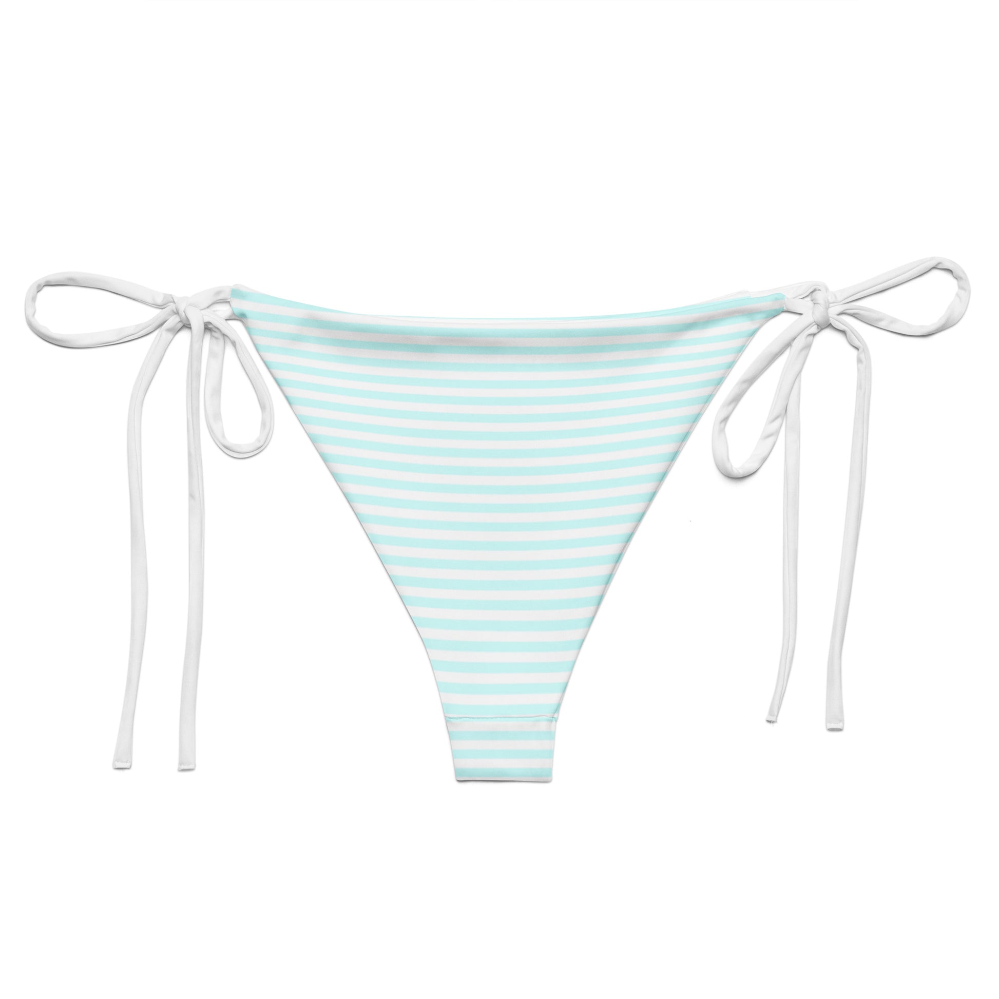 String Bikini Bottom | Pastel Aqua - Stripes by aisoi Swimwear & Beachwear
