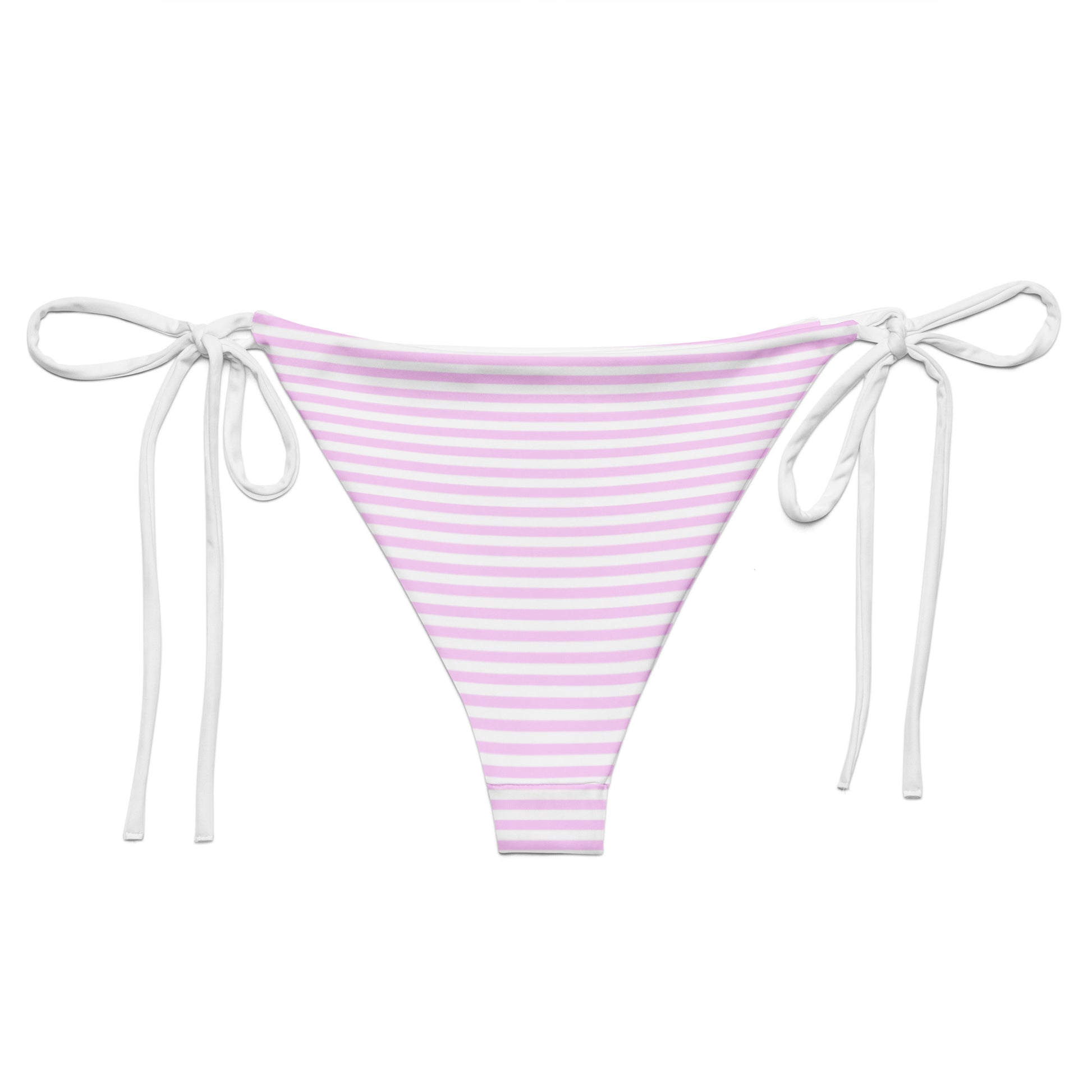 String Bikini Bottom | Pastel Pink - Stripes by aisoi Swimwear & Beachwear
