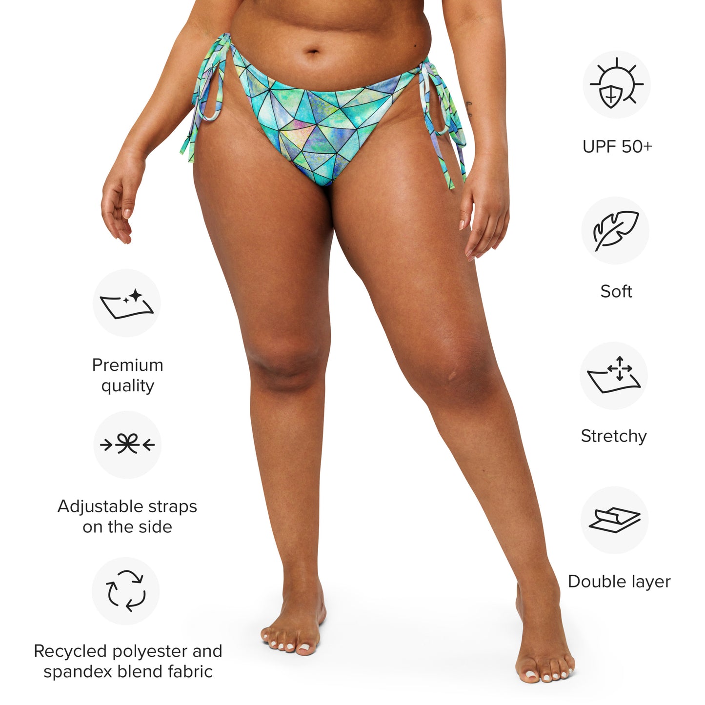 String Bikini Bottom | Mosaic Magic by aisoi Swimwear & Beachwear