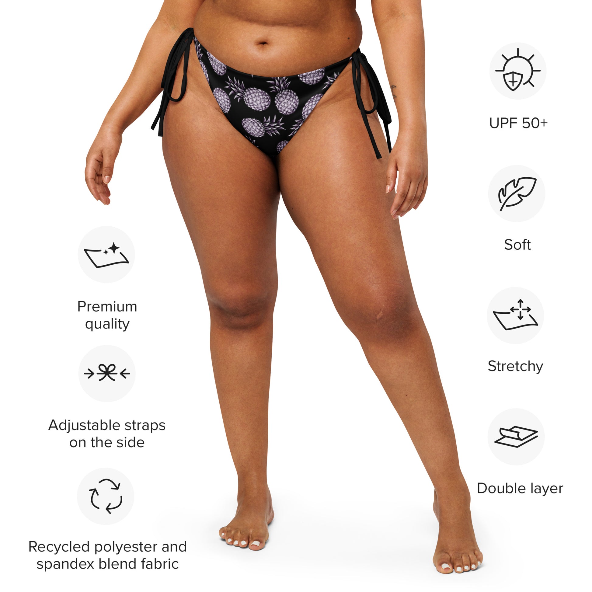 String Bikini Bottom | Pineapple Bliss by aisoi Swimwear & Beachwear