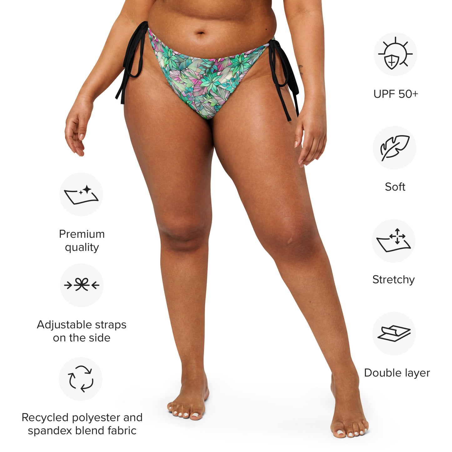 String Bikini Bottom | Floral Fusion by aisoi Swimwear & Beachwear