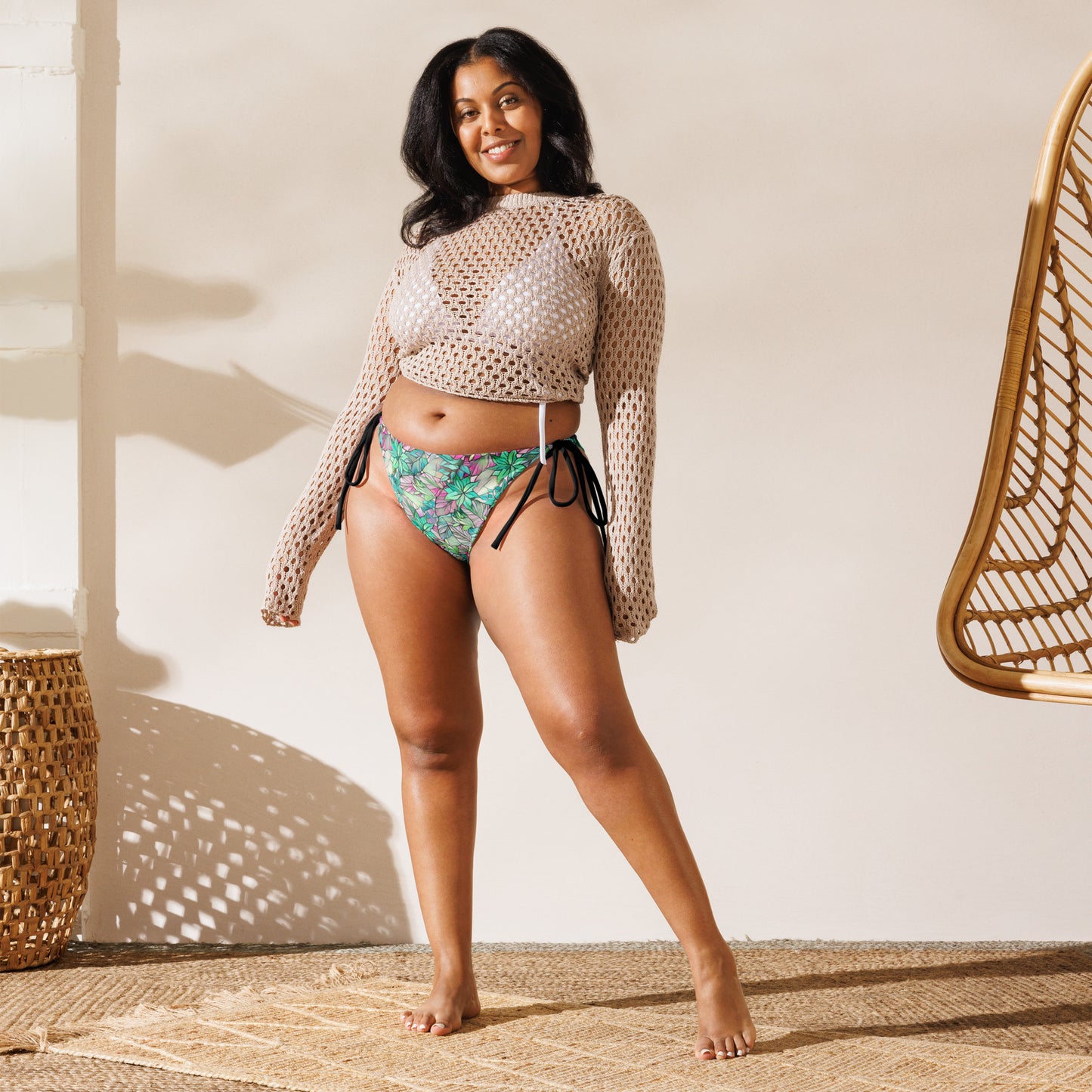 String Bikini Bottom | Floral Fusion by aisoi Swimwear & Beachwear