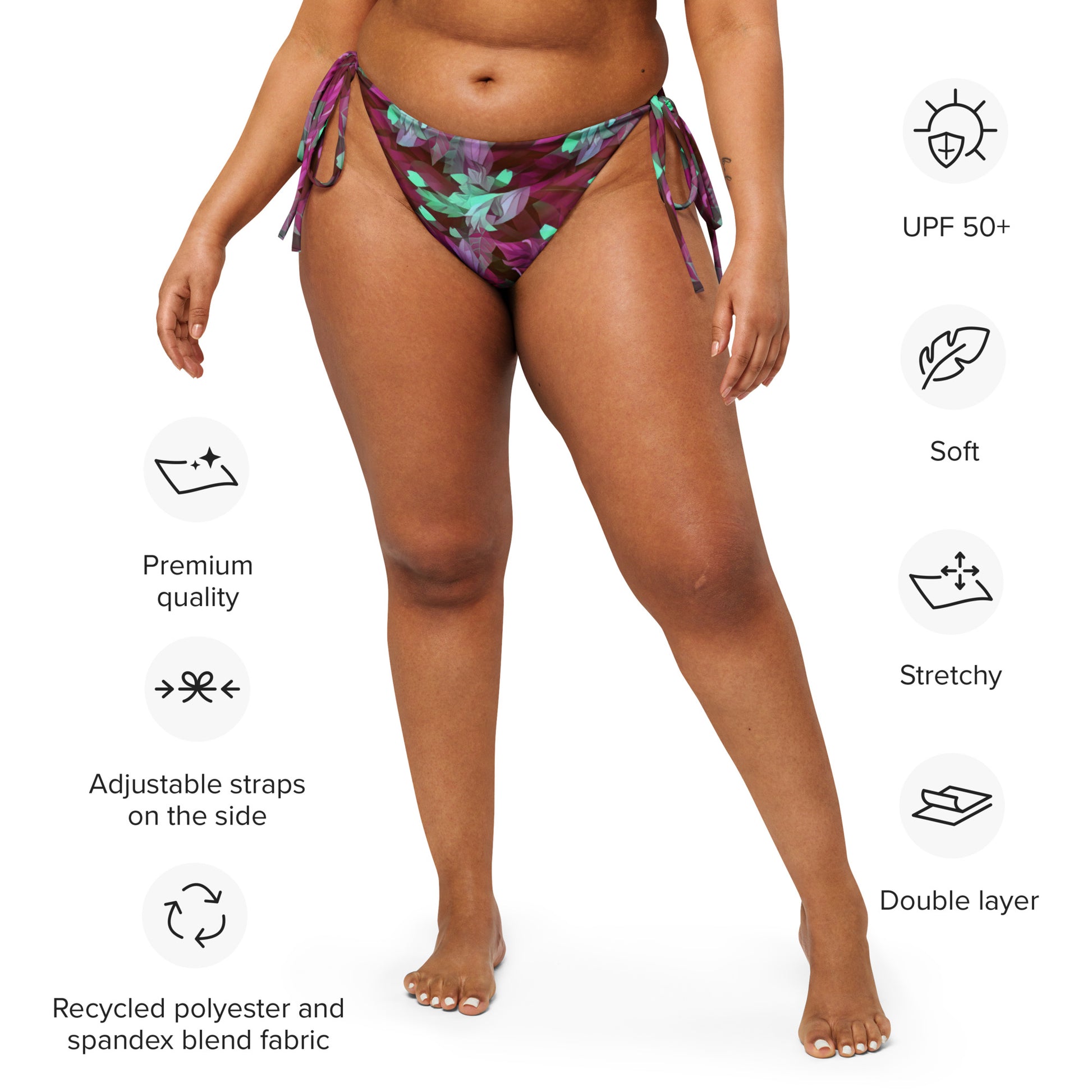 String Bikini Bottom | Iris Illusion by aisoi Swimwear & Beachwear