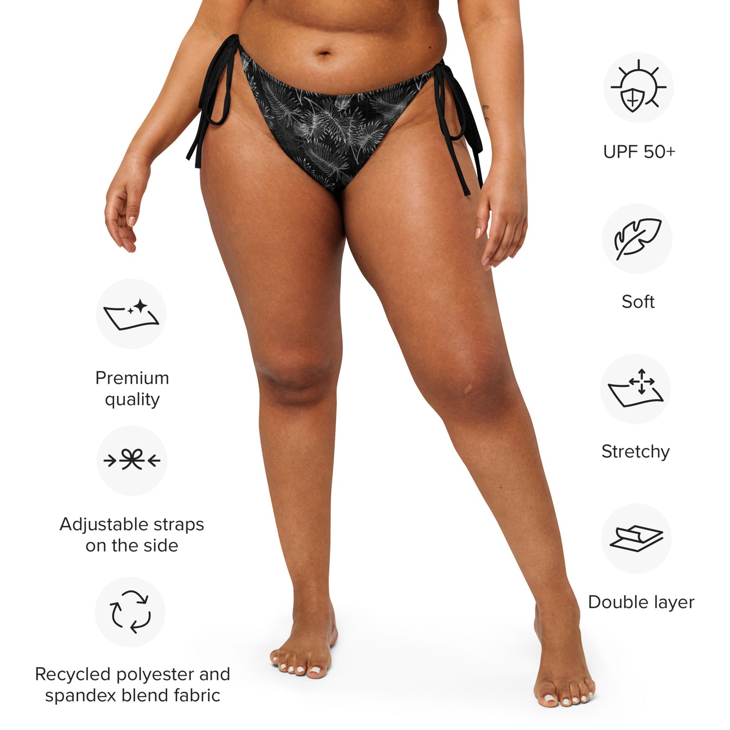String Bikini Bottom | Feathered Elegance by aisoi Swimwear & Beachwear