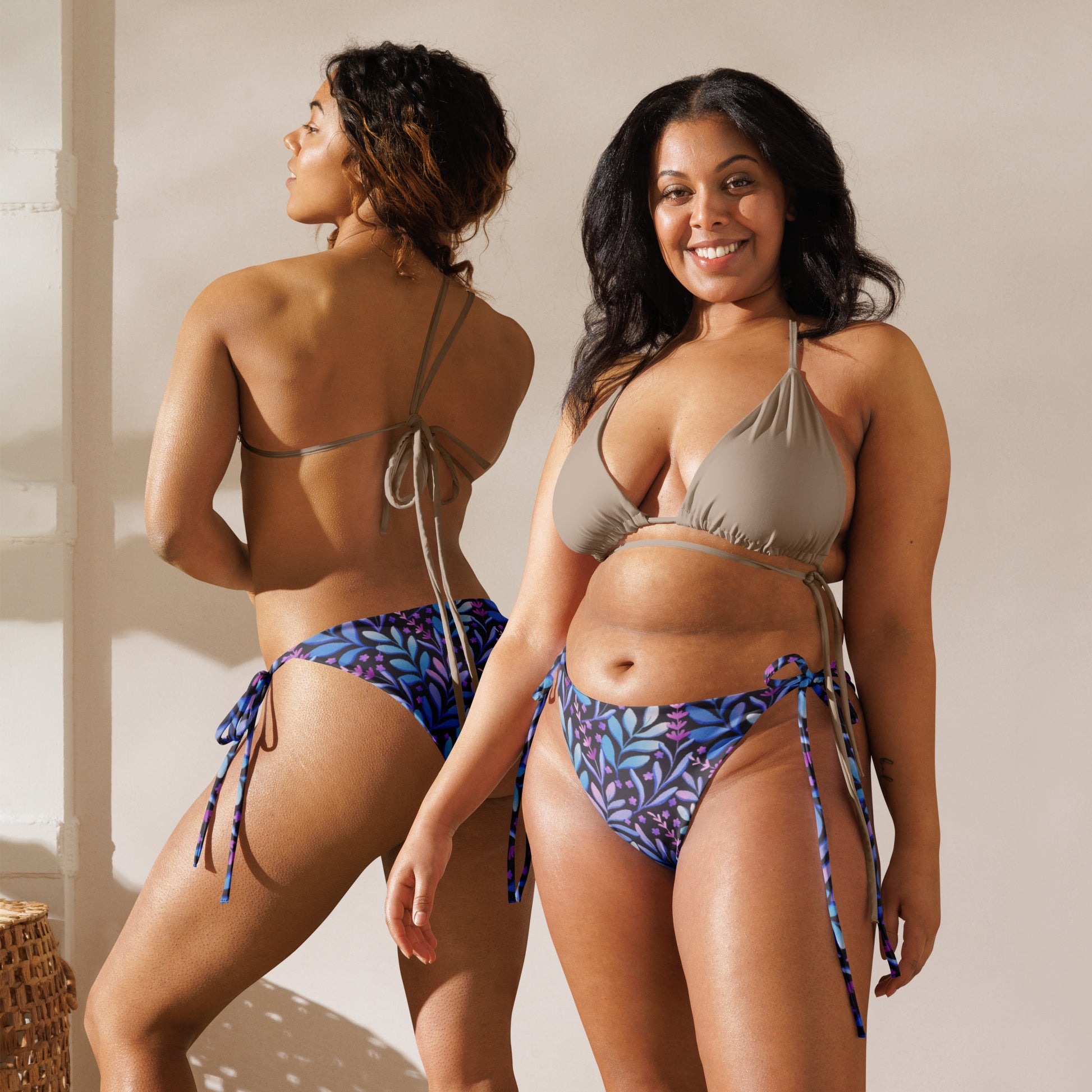 String Bikini Bottom | Violet Verdure by aisoi Swimwear & Beachwear