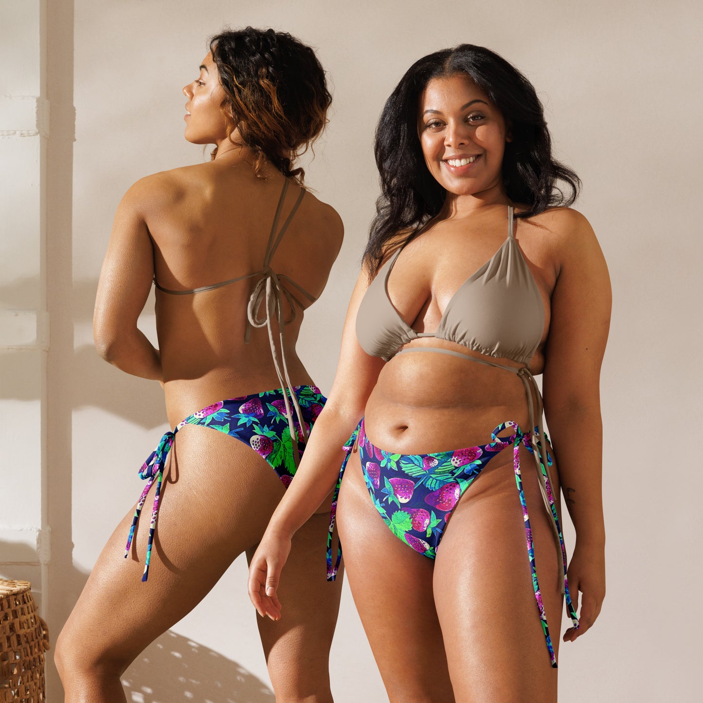 String Bikini Bottom | Strawberry Sparkle by aisoi Swimwear & Beachwear