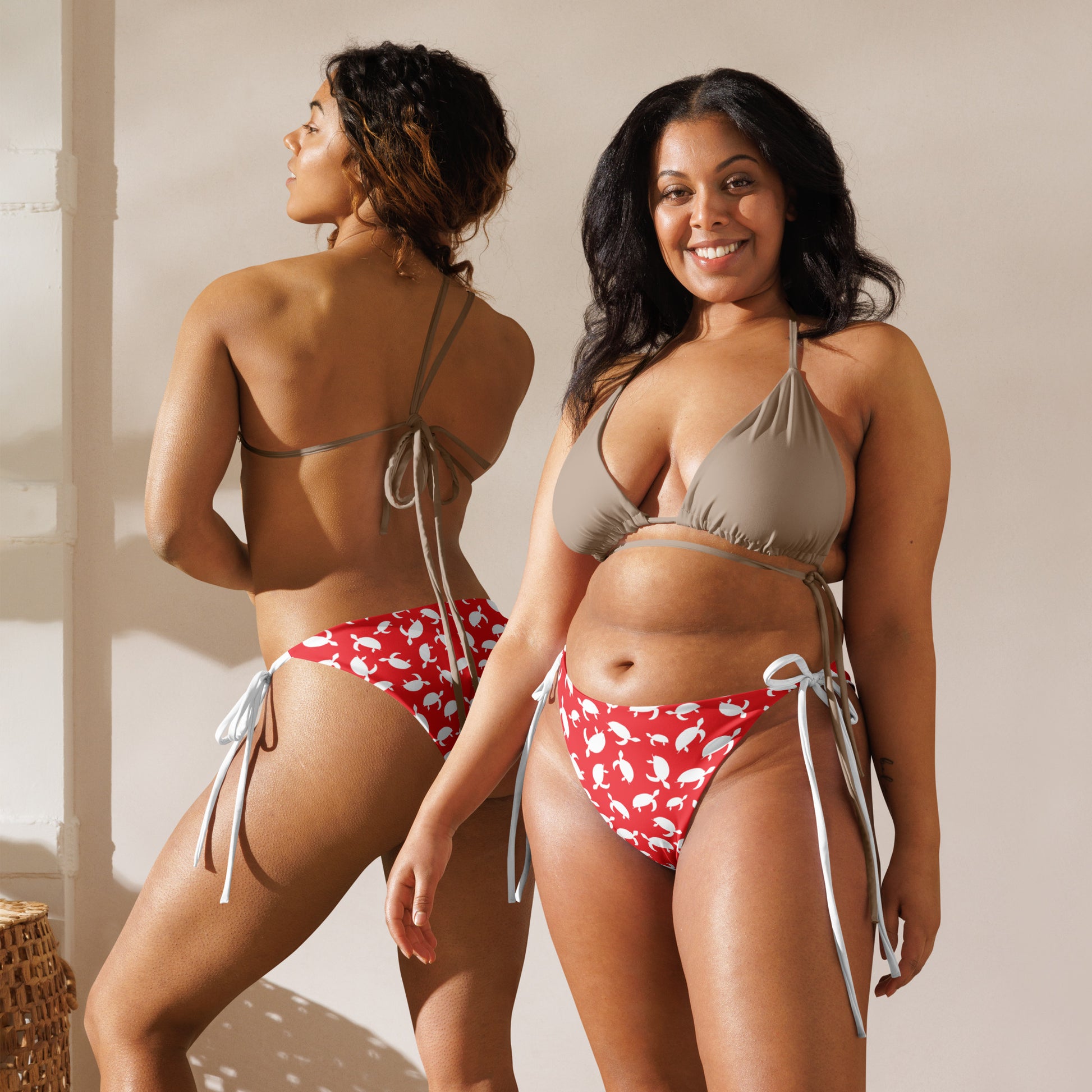 String Bikini Bottom | Turtle Tranquillity by aisoi Swimwear & Beachwear