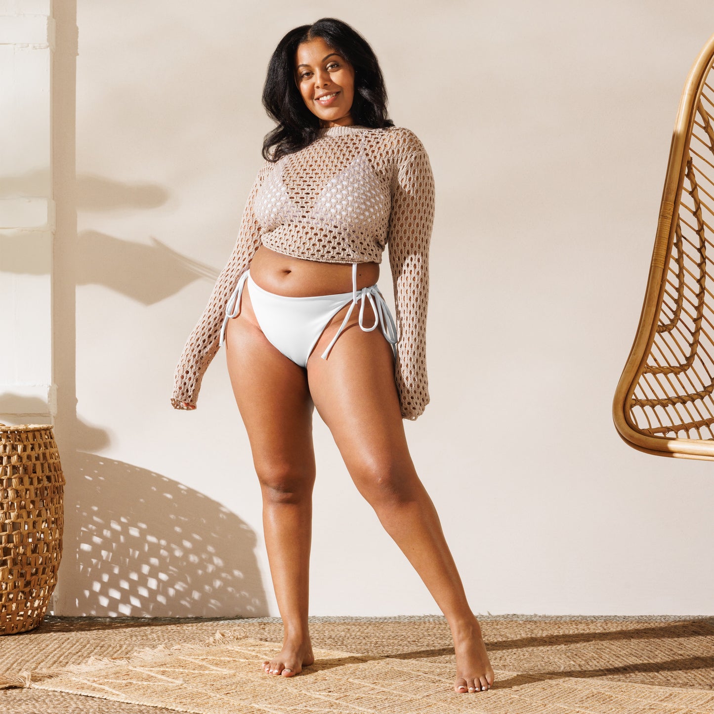 String Bikini Bottom | White Whisper by aisoi Swimwear & Beachwear