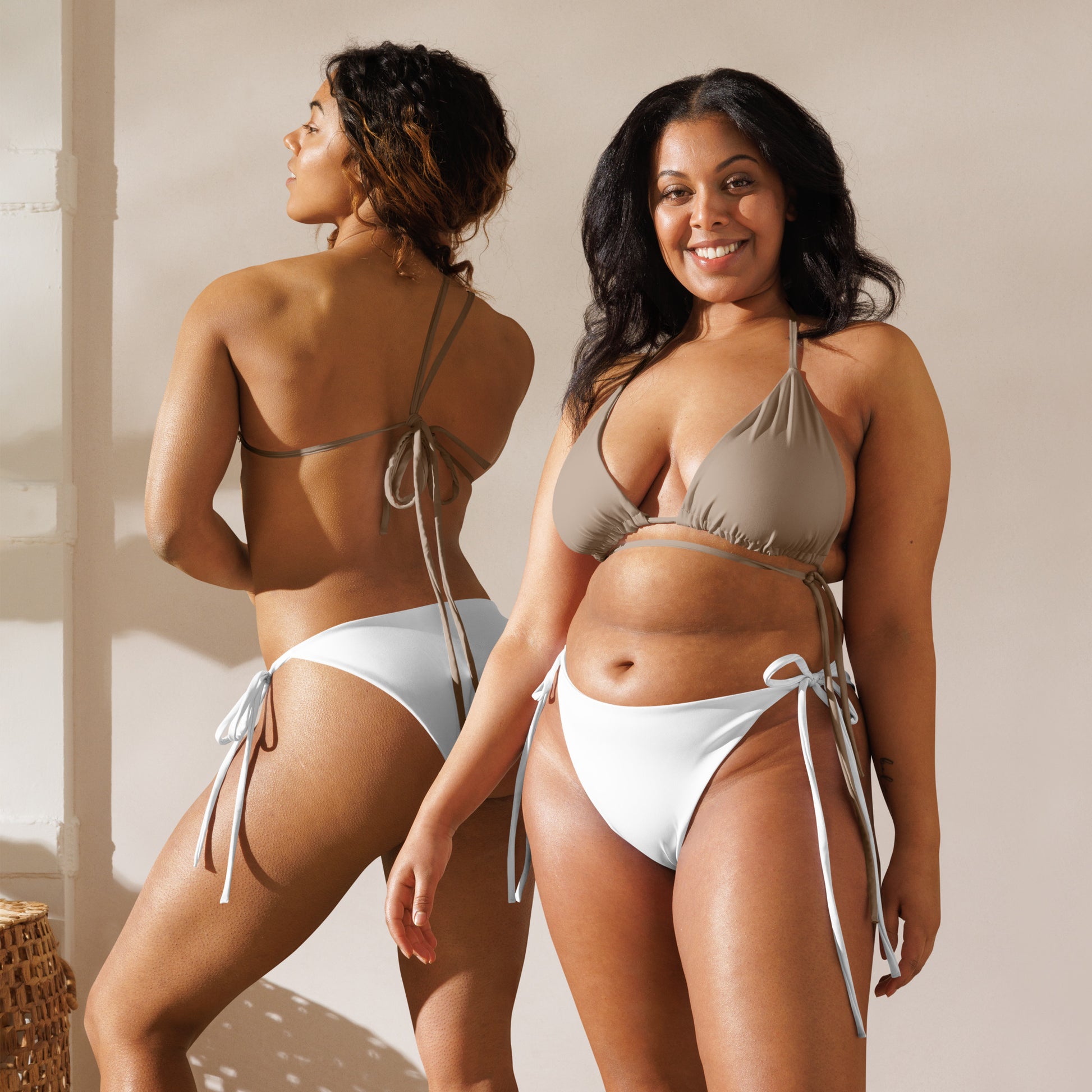String Bikini Bottom | White Whisper by aisoi Swimwear & Beachwear