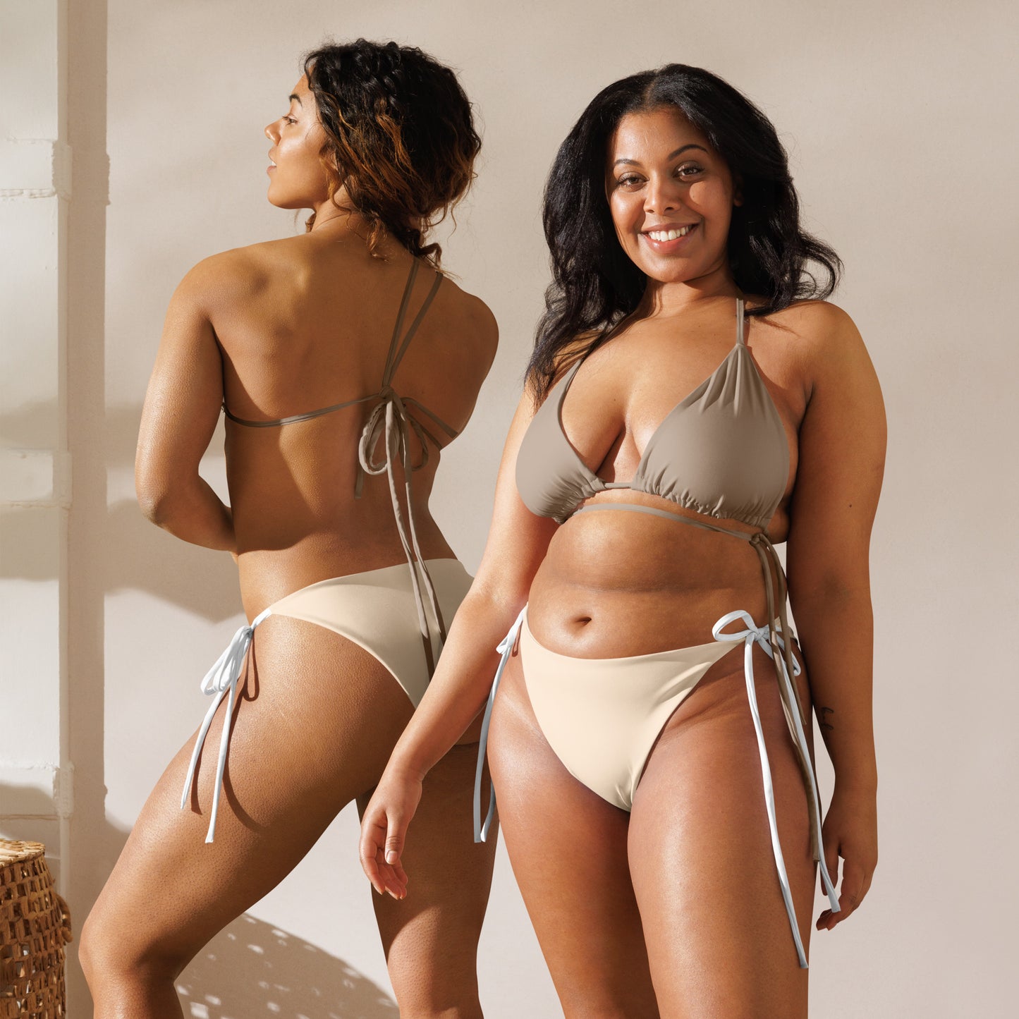 String Bikini Bottom | Pastel Peach by aisoi Swimwear & Beachwear