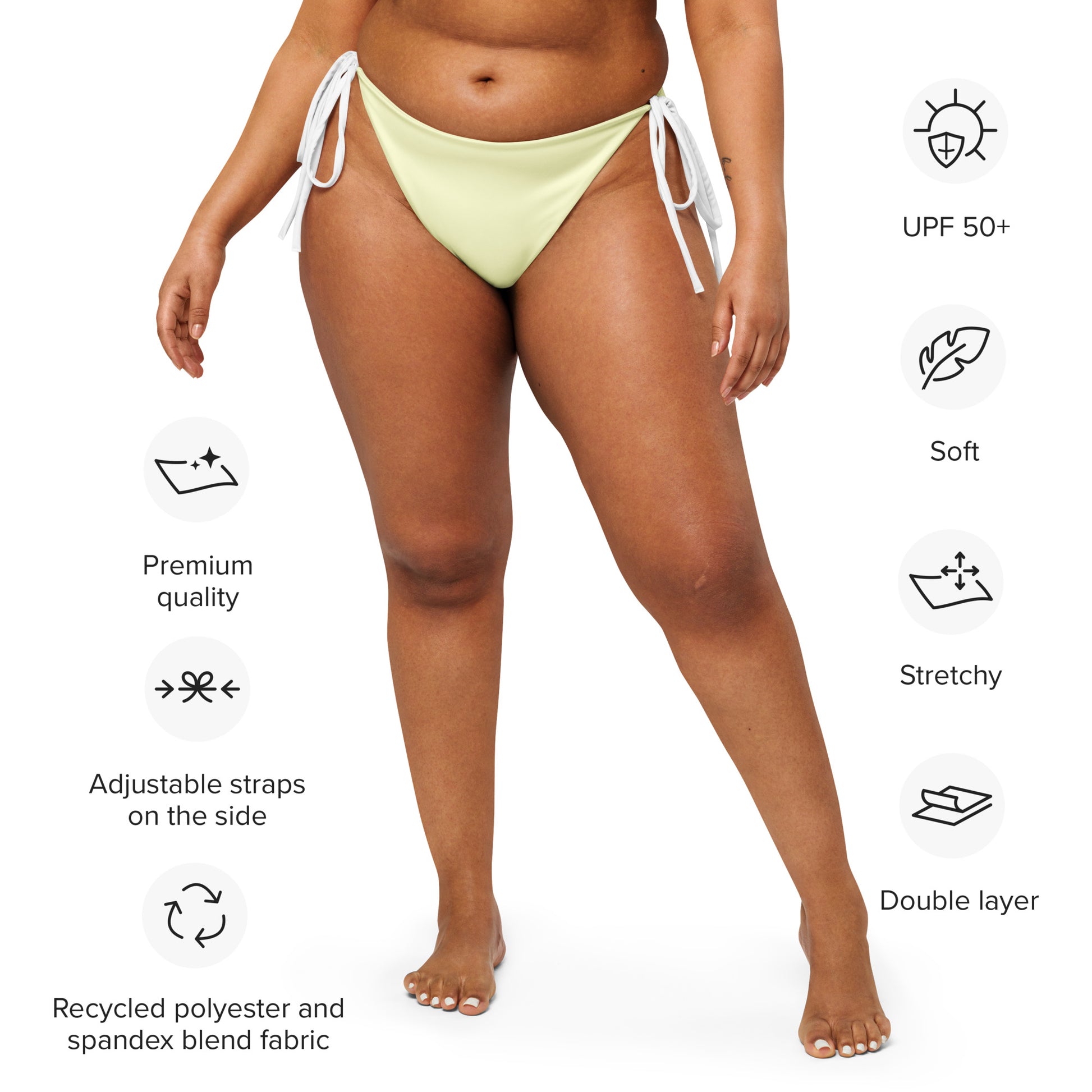 String Bikini Bottom | Pastel Lemon by aisoi Swimwear & Beachwear