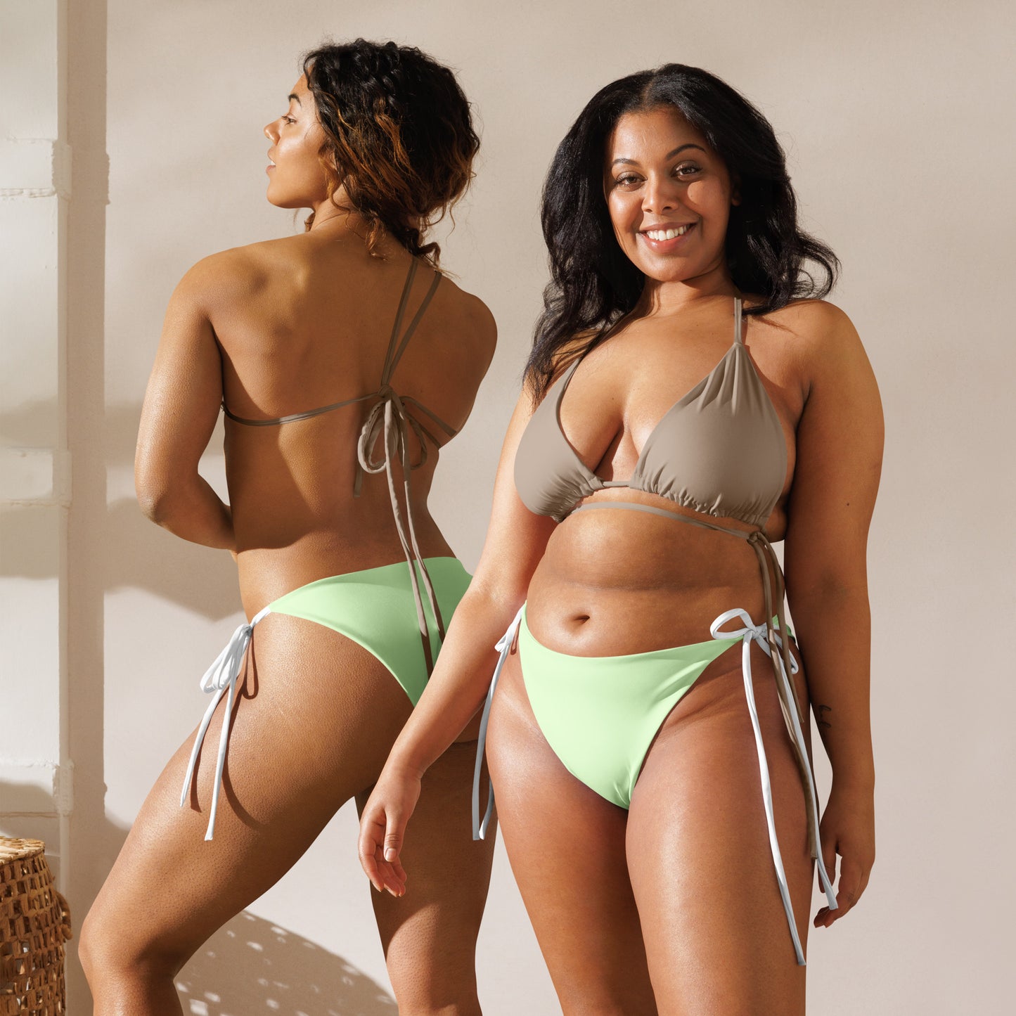 String Bikini Bottom | Pastel Lime by aisoi Swimwear & Beachwear