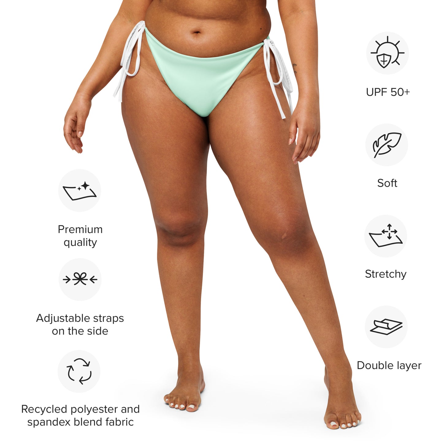 String Bikini Bottom | Pastel Mint by aisoi Swimwear & Beachwear