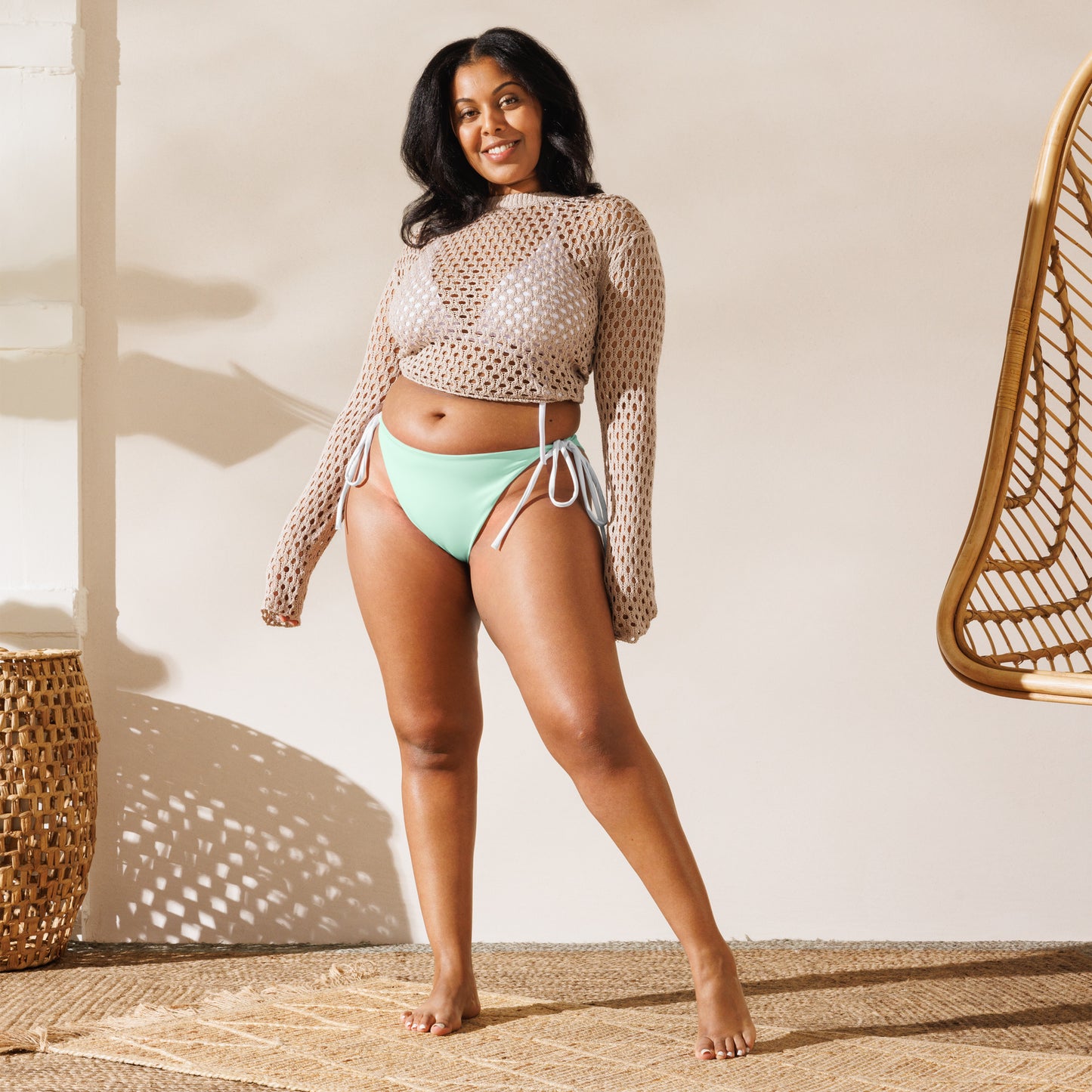 String Bikini Bottom | Pastel Mint by aisoi Swimwear & Beachwear