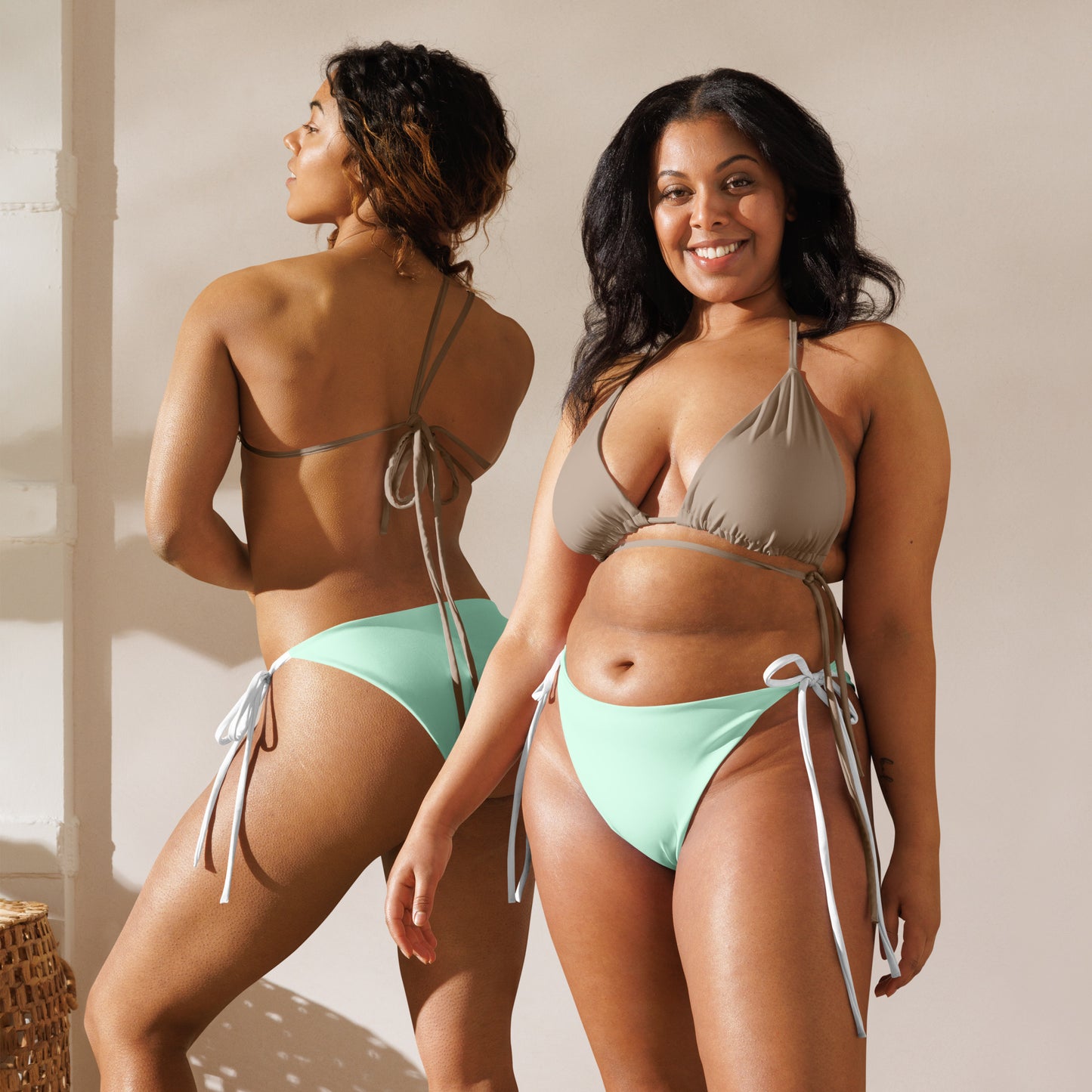String Bikini Bottom | Pastel Mint by aisoi Swimwear & Beachwear