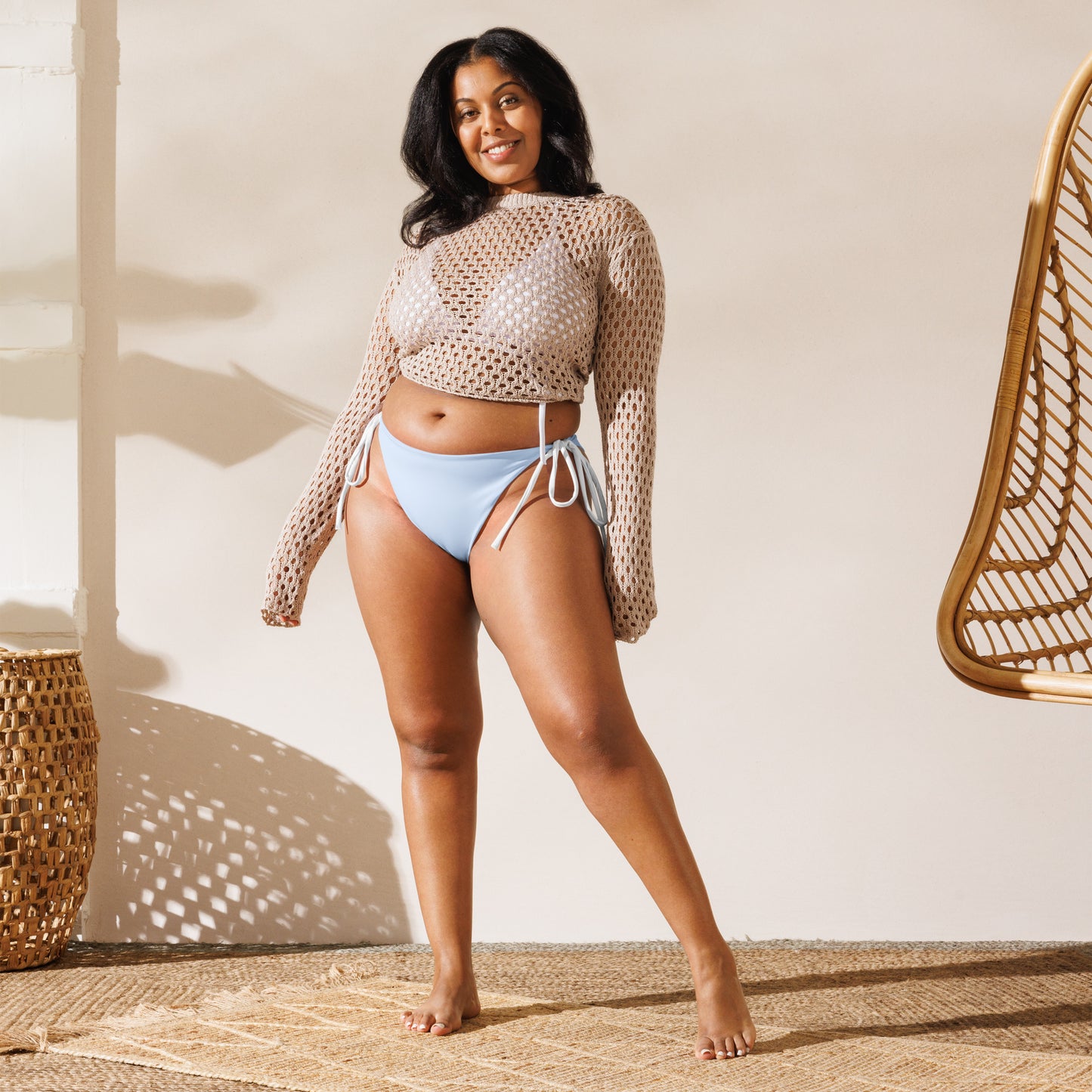 String Bikini Bottom | Pastel Cornflower by aisoi Swimwear & Beachwear