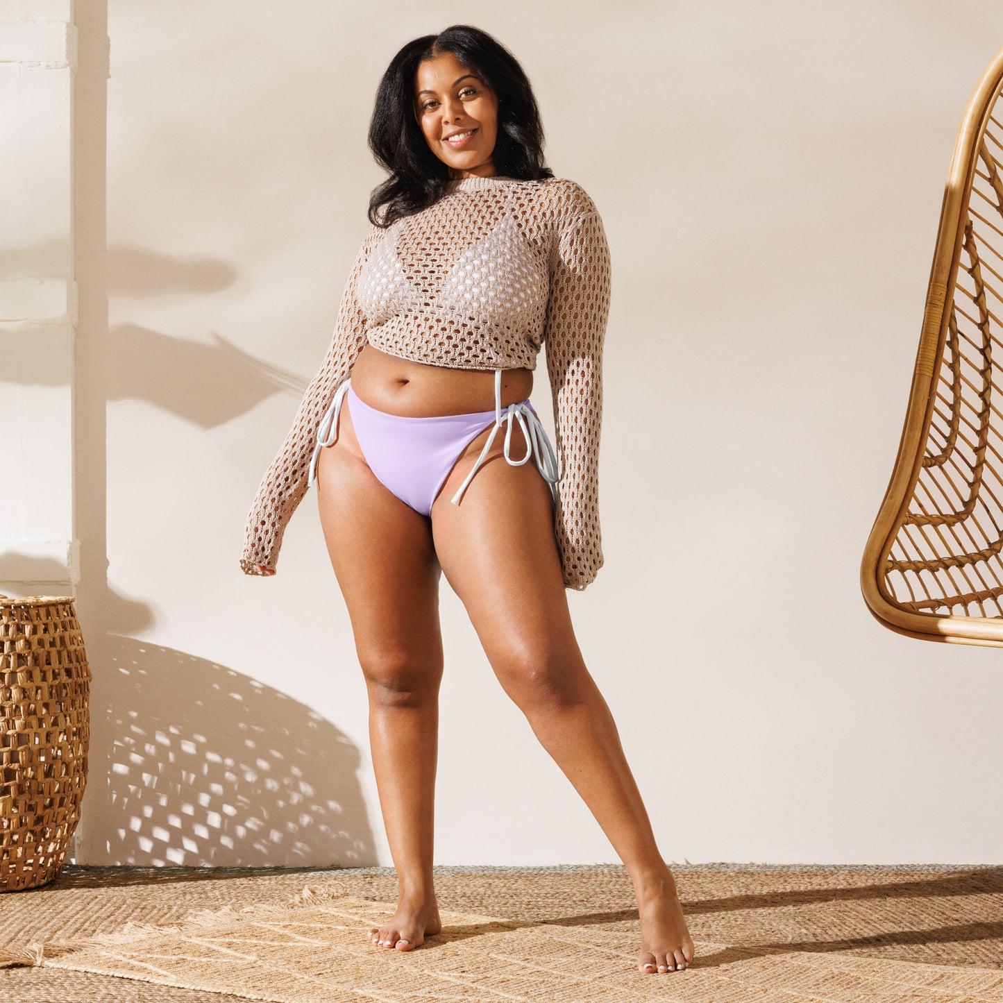 String Bikini Bottom | Pastel Lilac by aisoi Swimwear & Beachwear