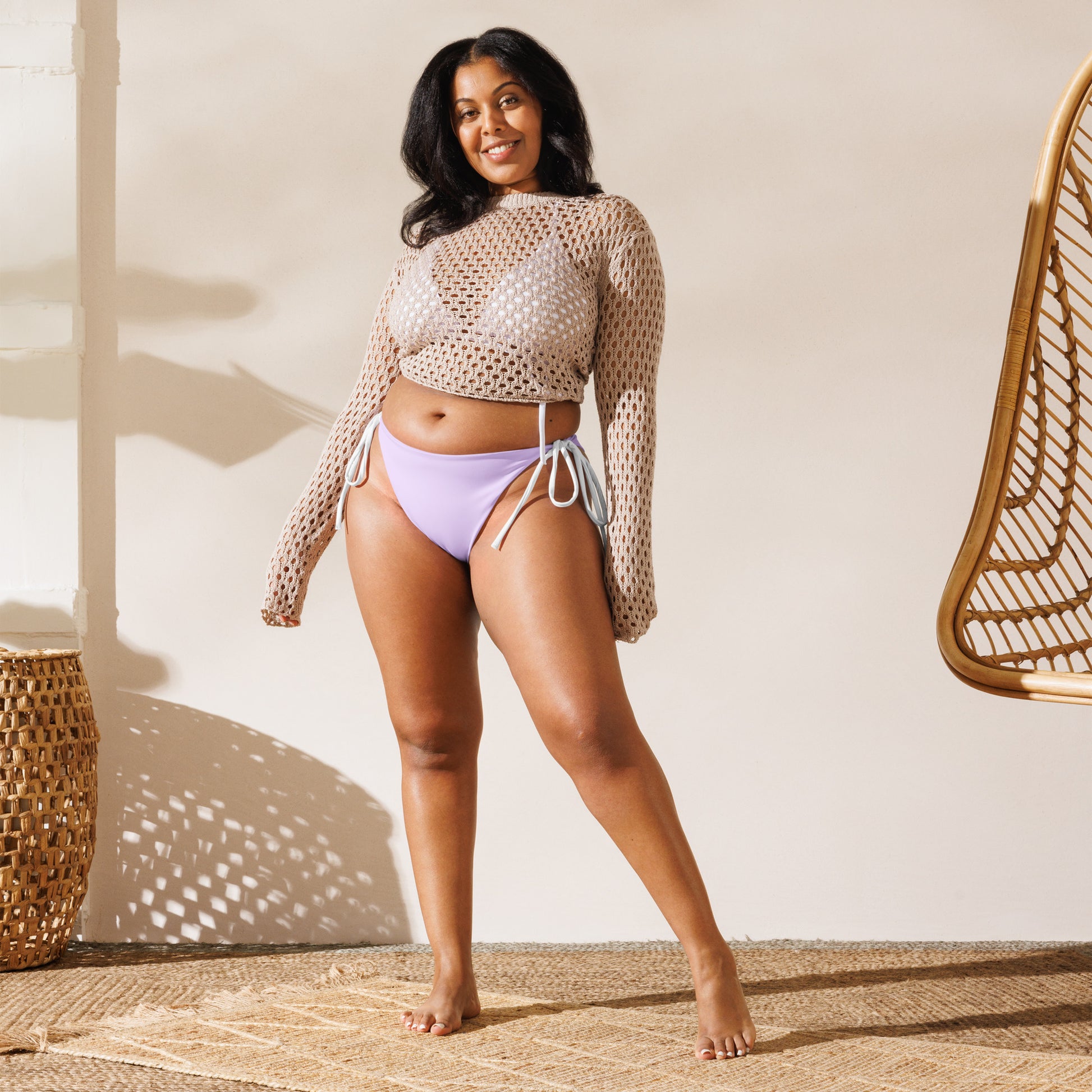 String Bikini Bottom | Pastel Lilac by aisoi Swimwear & Beachwear