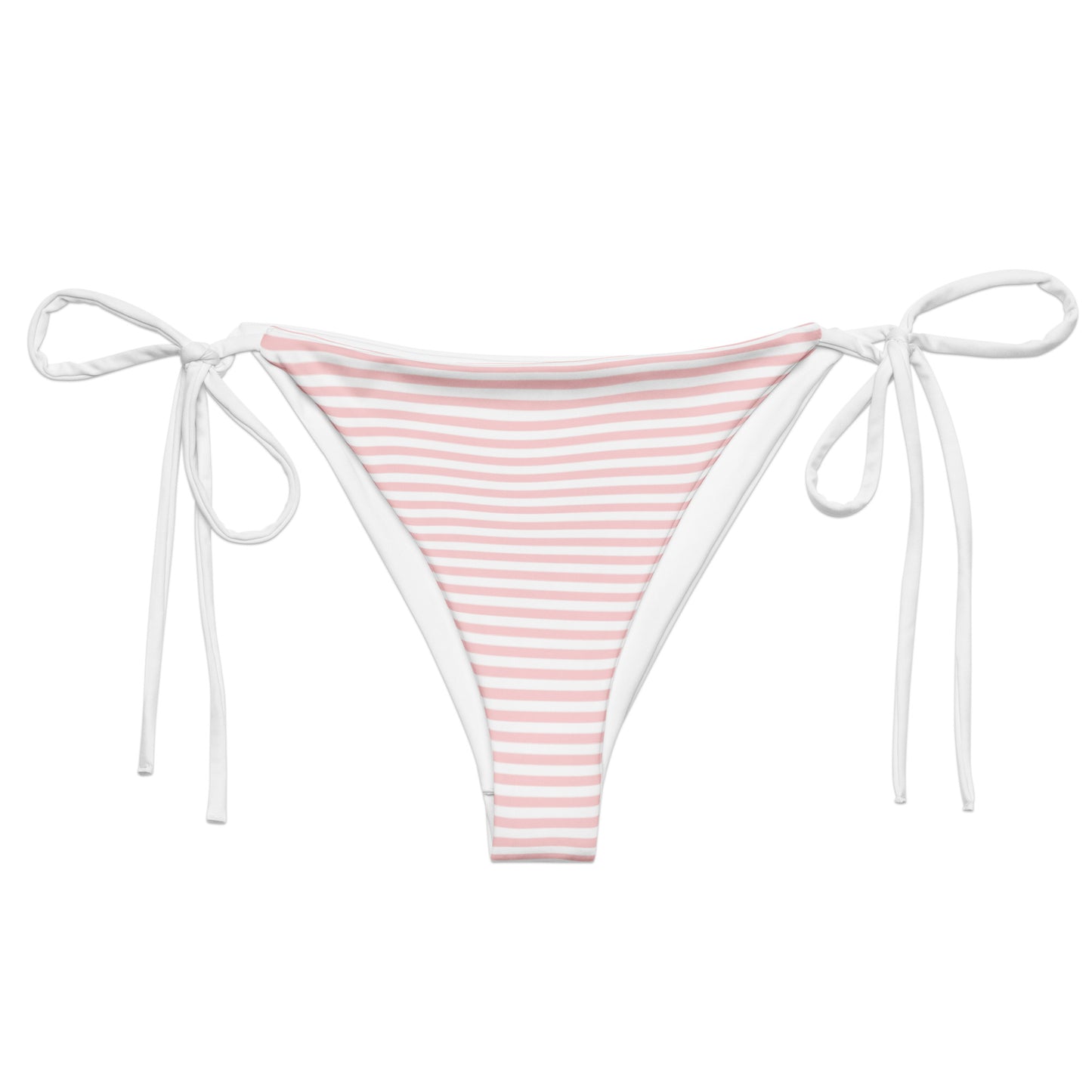 String Bikini Bottom | Pastel Salmon - Stripes by aisoi Swimwear & Beachwear