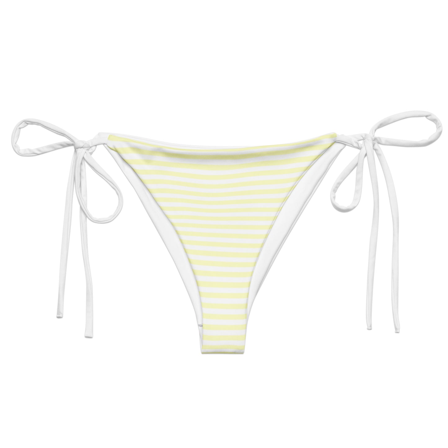 String Bikini Bottom | Pastel Lemon - Stripes by aisoi Swimwear & Beachwear